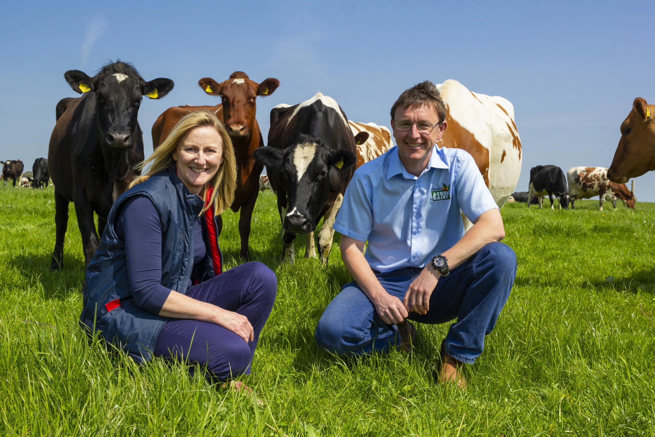 Acorn Dairy directors Caroline Bell and Graham Tweddle