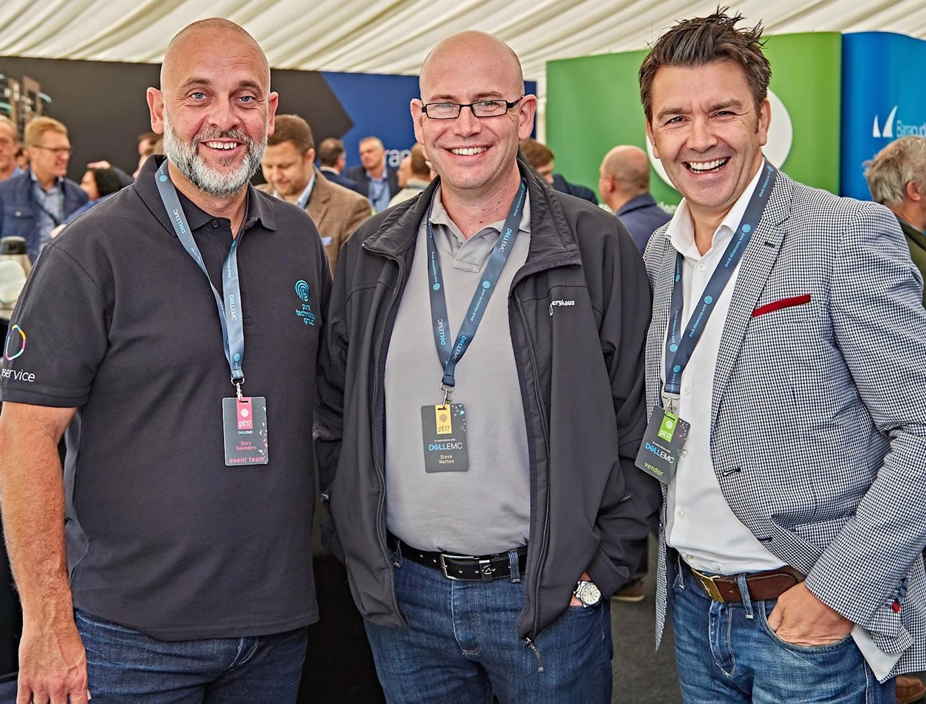 PTG’s sales director Gary Saunders, with John Cotton Group’s network manager Steve Norton and Vapour Cloud’s CEO Tim Mercer.