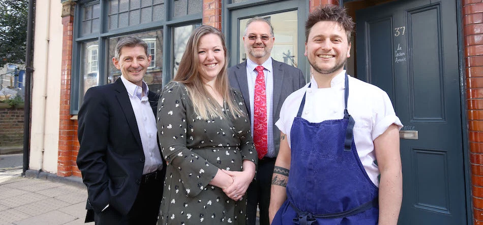 L-R: Jeremy Meadowcroft, Victoria Overington, Andrew Craggs (ECS Group) and Joshua Overington