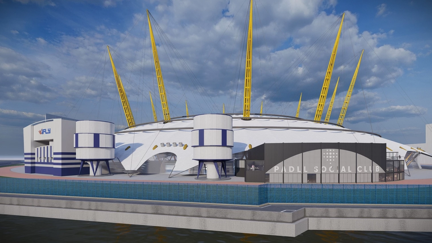 Exterior shot of the O2 