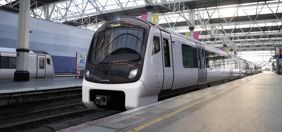 Bombardier will supply and maintain 750 Aventra trains (pictured) for FirstGroup and MTR