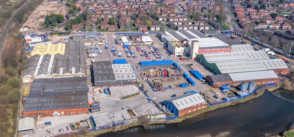 An aerial view of Warth Business Park