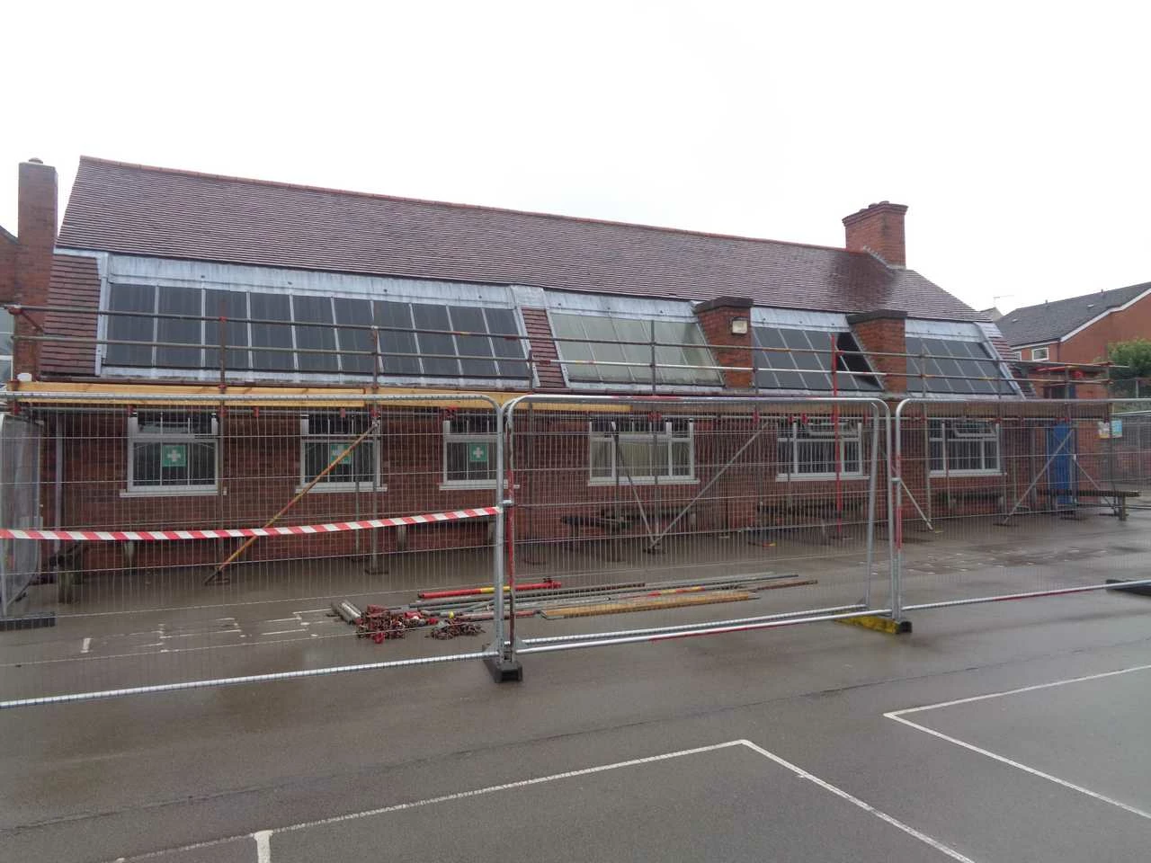 The classroom block at St Mary's Catholic High School in Chesterfield that Martin-Brooks is refurbishing. 