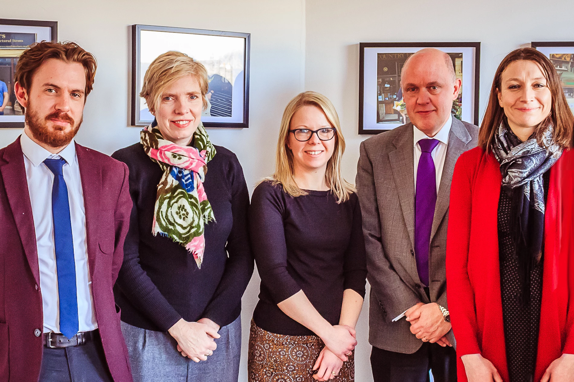 Accountants Dan Smith and Carole Pierpoint, Trainee Accountant Katie Walden, Director Jonathan Hill and Payroll and Pension Administrator Amy Robison