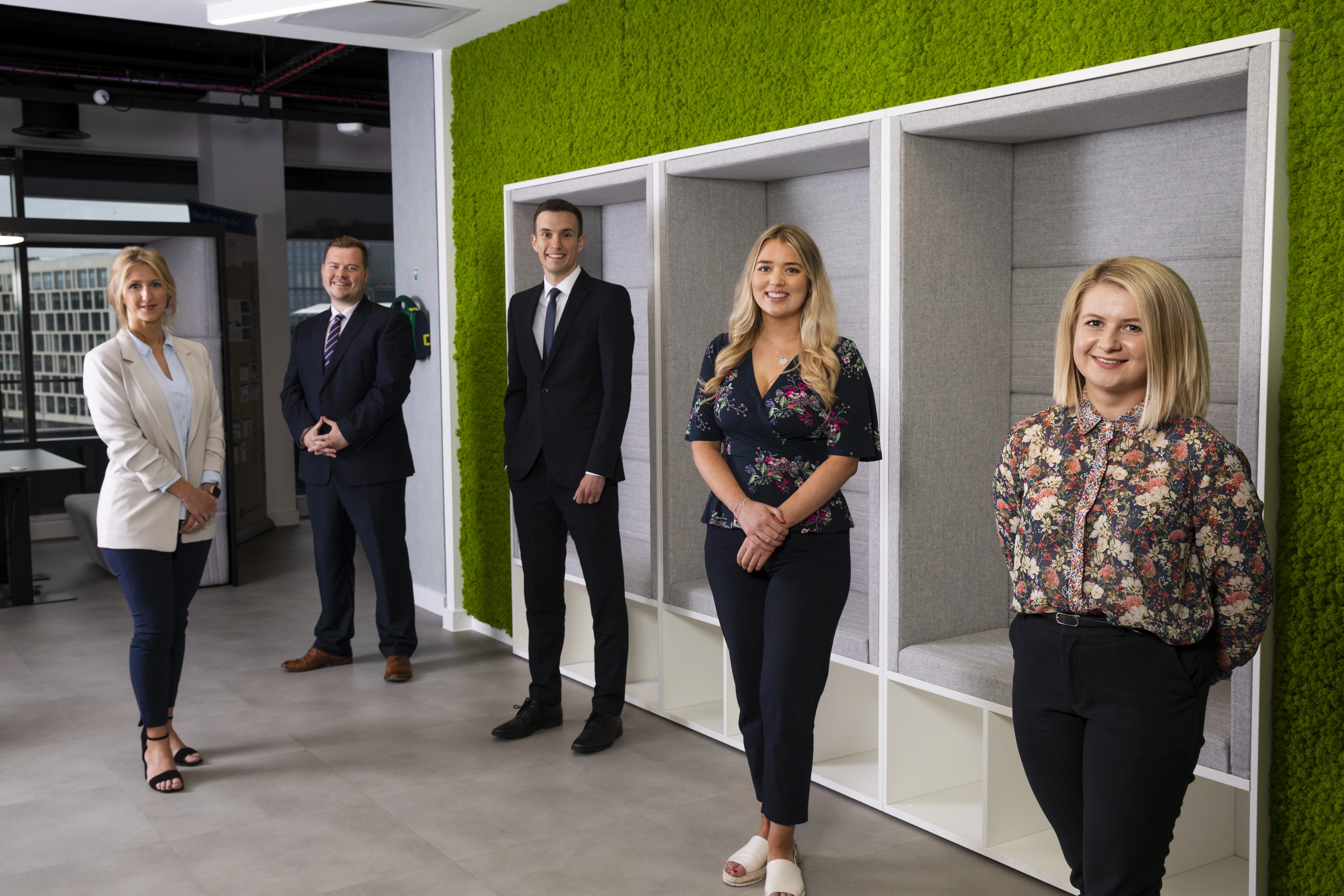 L to R: Maggie Cleverley; Gareth Barry; James Harris; Libby Johnson; Hannah Hampton