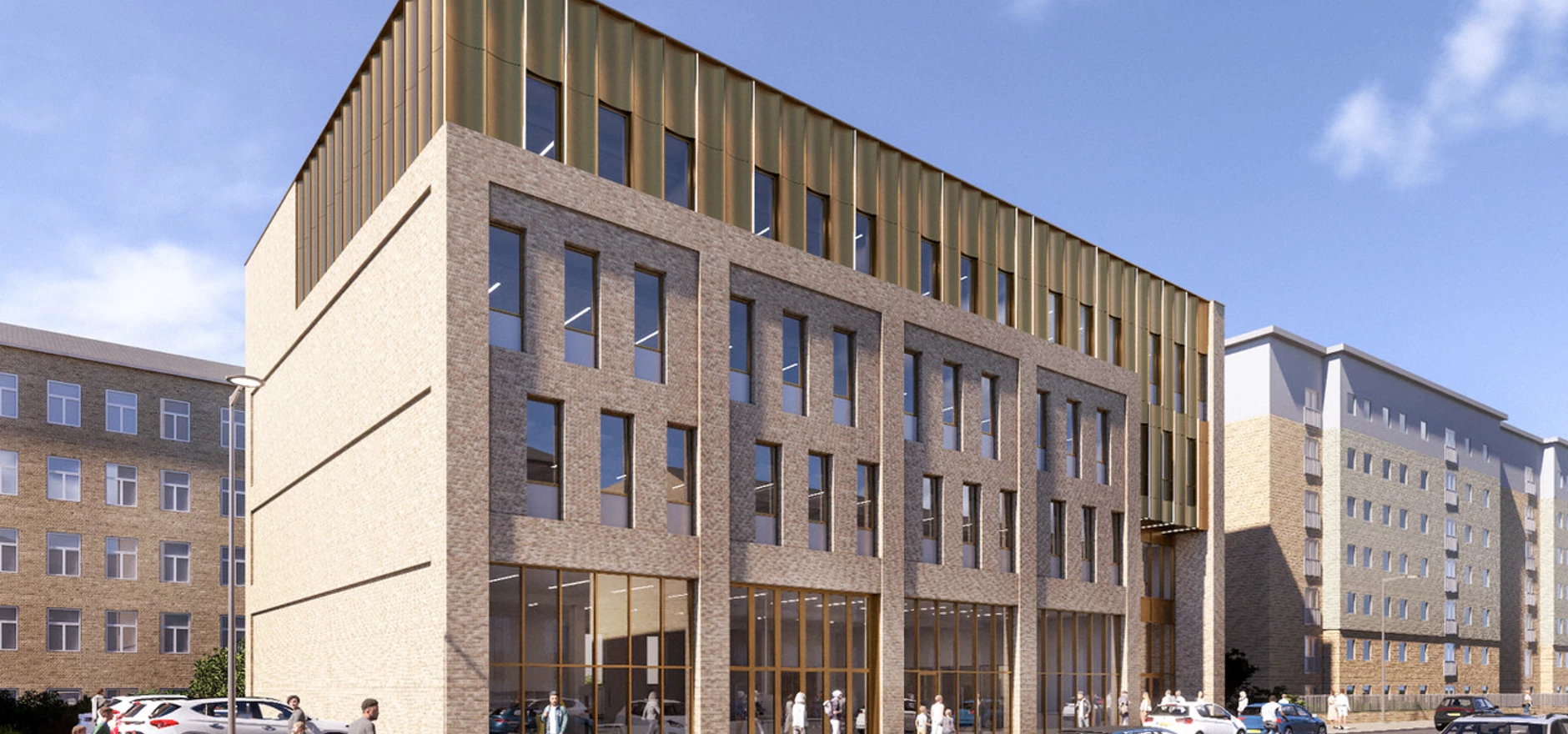 Bradford College Future Technologies Centre (FTC) Elevation, courtesy of Bond Bryan