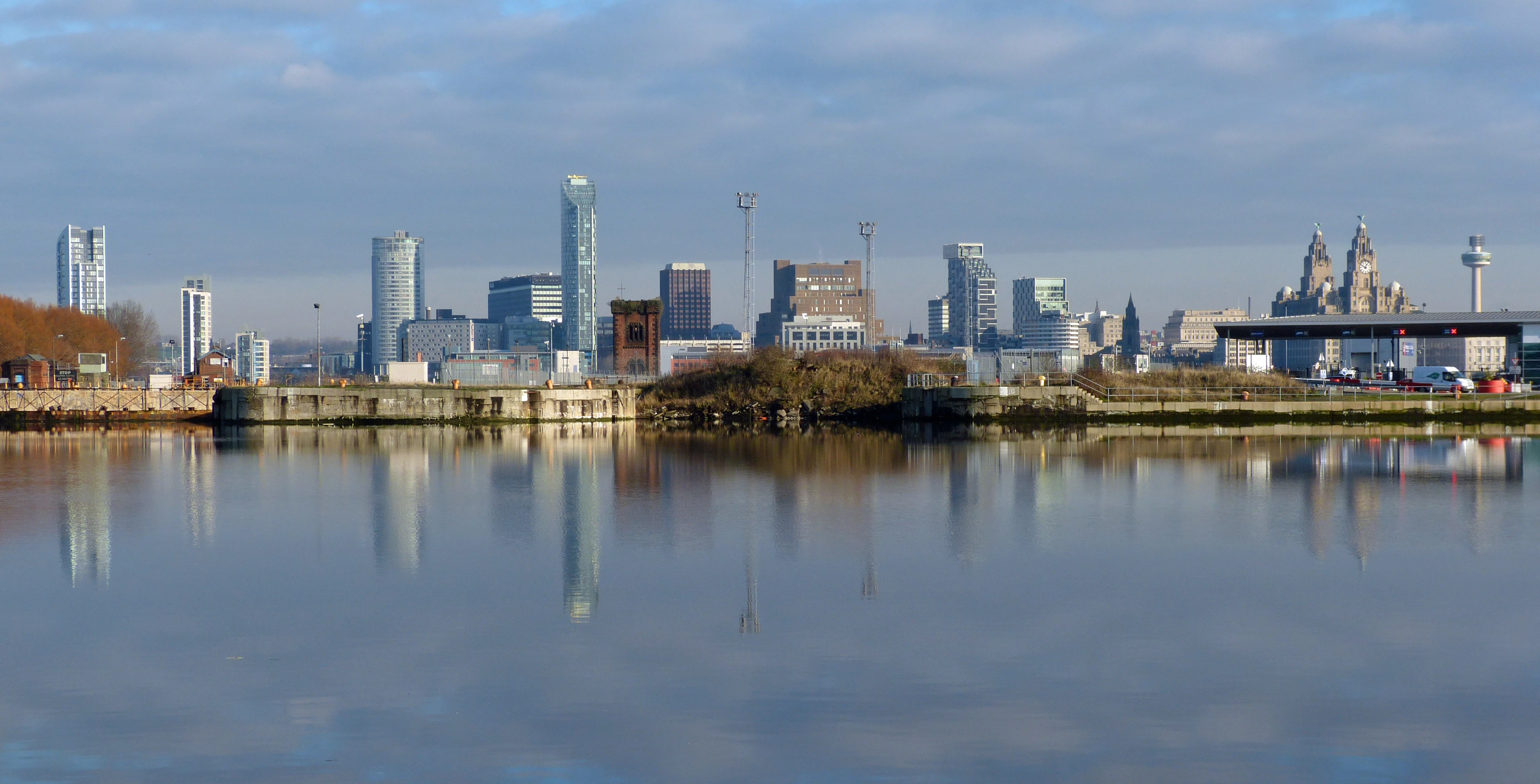 Liverpool Skyline Reflection