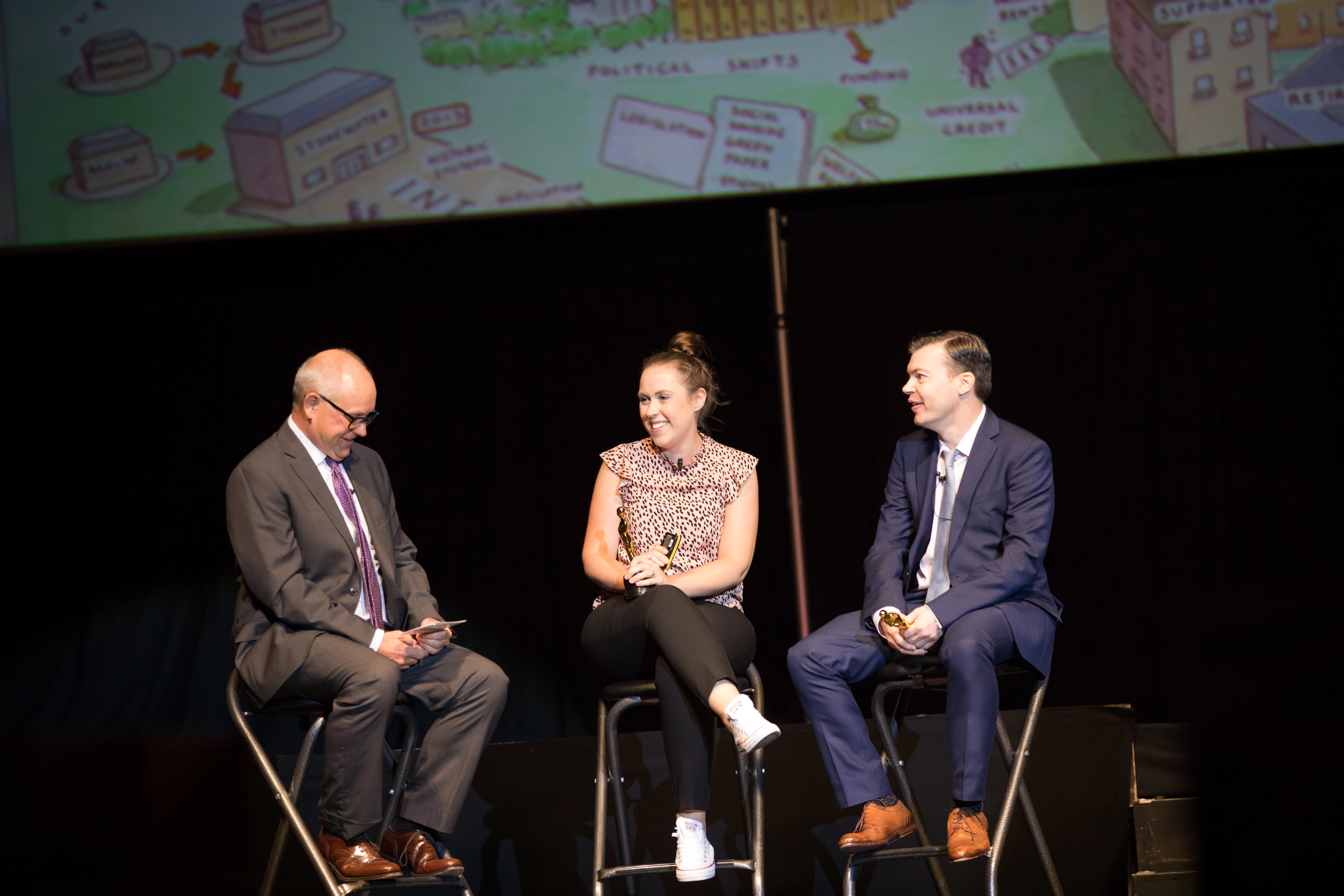 Nicholas Harris (Chief Executive of Stonewater), Holly Edwards (Head of Lettings at Stonewater) and Marcus Canning (Head of Home Ownership)