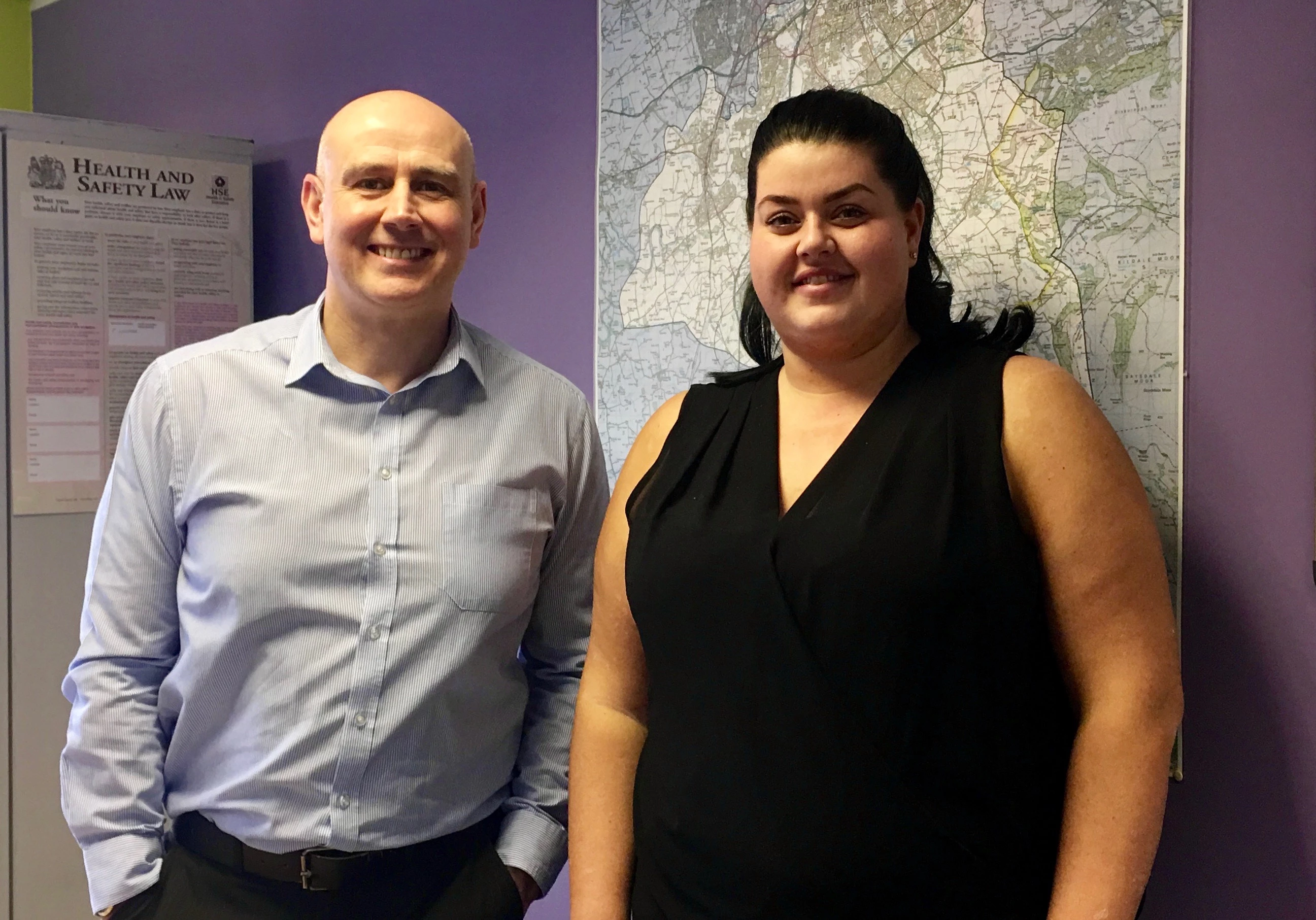 Paul Ladyman, managing director and Ashleigh Parkes, lettings assistant