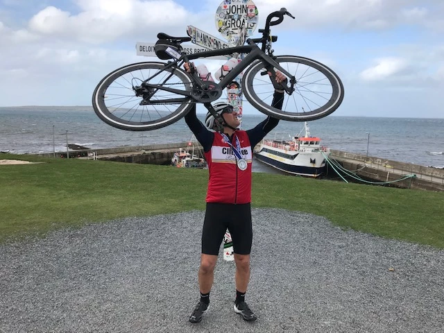 Tony Mancini at John O'Groats