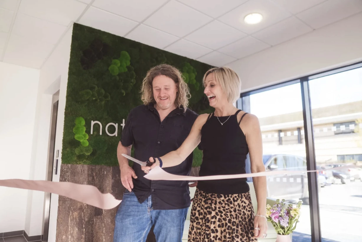 Natural Baby Shower co-founders Clifton Vaughan and his partner Victoria Hampson 