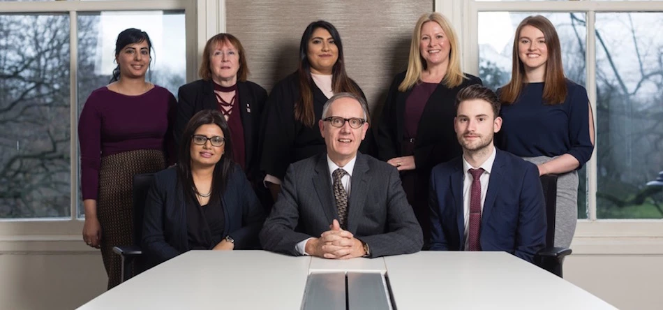 L-R: (back) Sobia Ahmed, Val Thompson, Tabbasum Saudi, Nicola Coan and Olivia Gates, (front) Sanya Motorwala, Ross Wellman and Jack Andreae