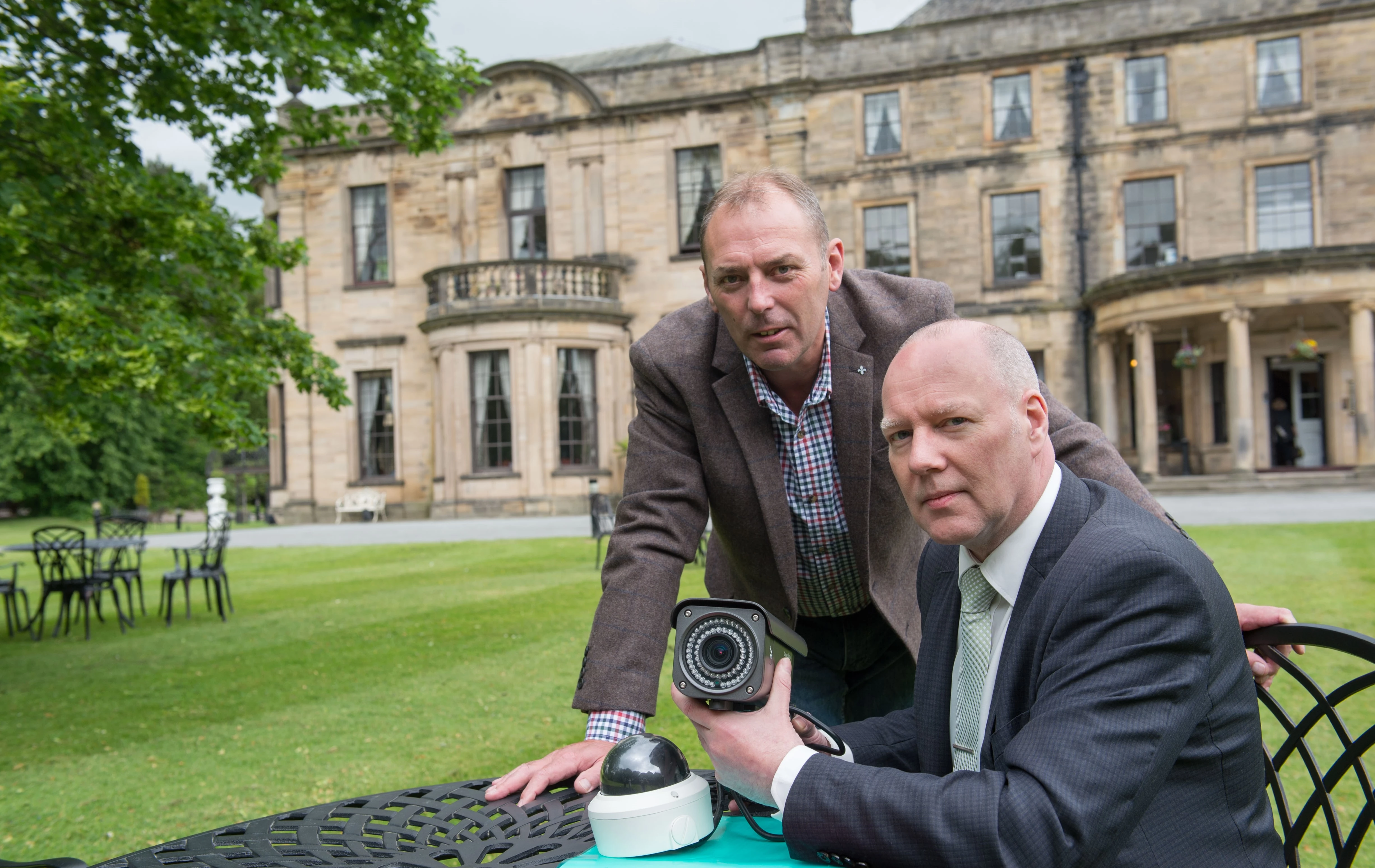 Chris Stott, Business Development Manager, Hadrian Technology (left) and Chris Comerford, General Manager, Beamish Hall (right) pictured at Beamish Hall 