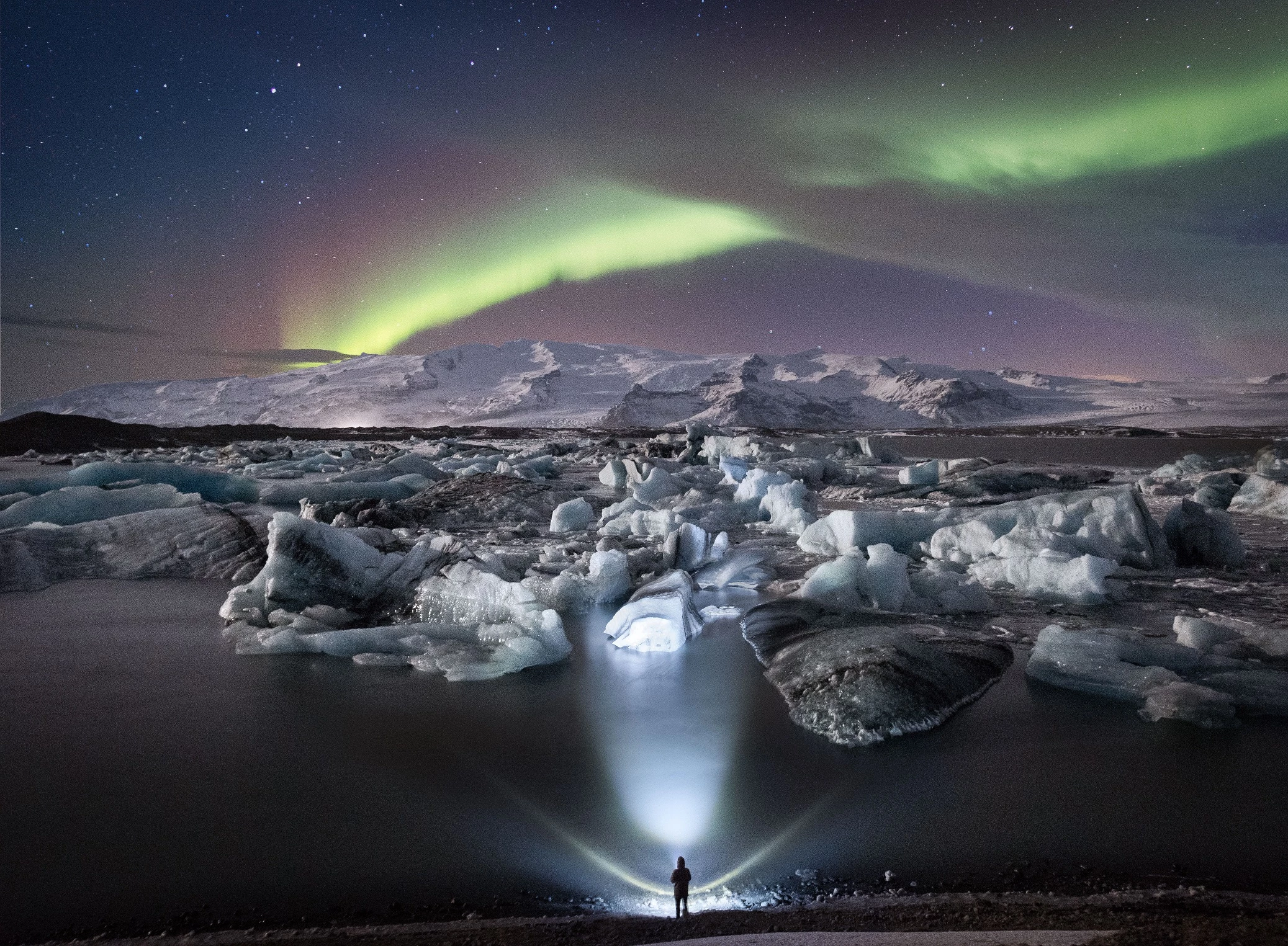 Jökulsárlón Northern Lights