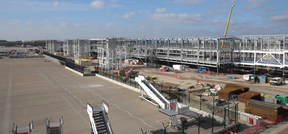 Work on the first new pier continues apace