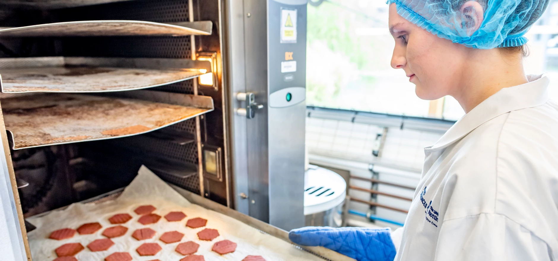 Food scientist in the Food Processing Hall at the University of Nottingham