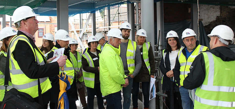 Capital supporters and founder patrons on a tour of Inspire Youth Zone