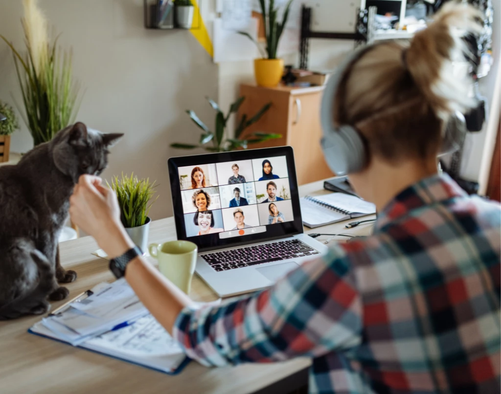 Stock image of remote worker