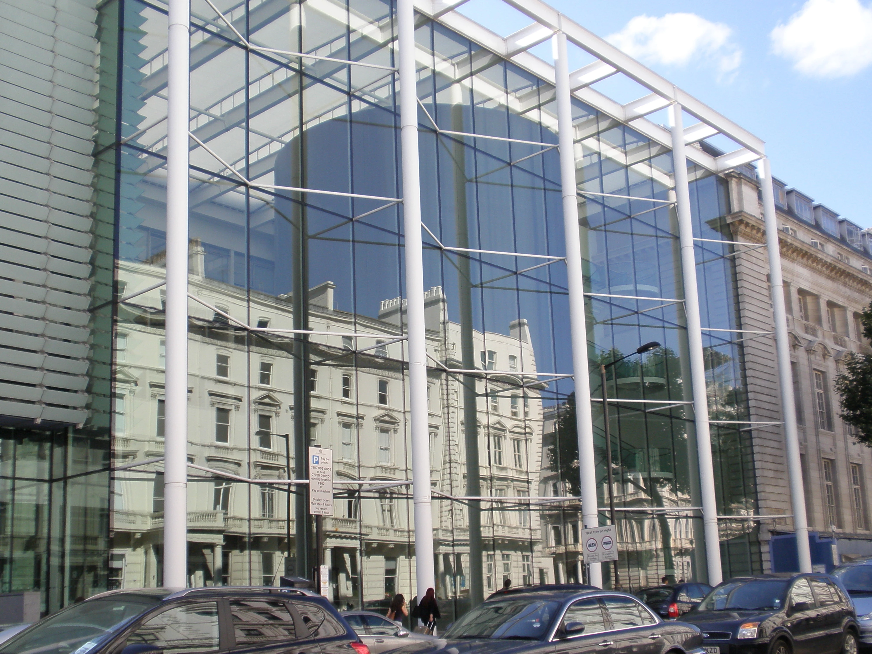 Reflections Imperial College. Exhibition Road. South Kensington. London.