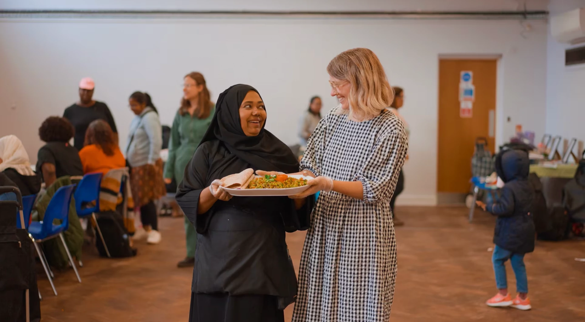 L-R Shanta (centre user), Fenella (Children's & Families Activity Facilitator)