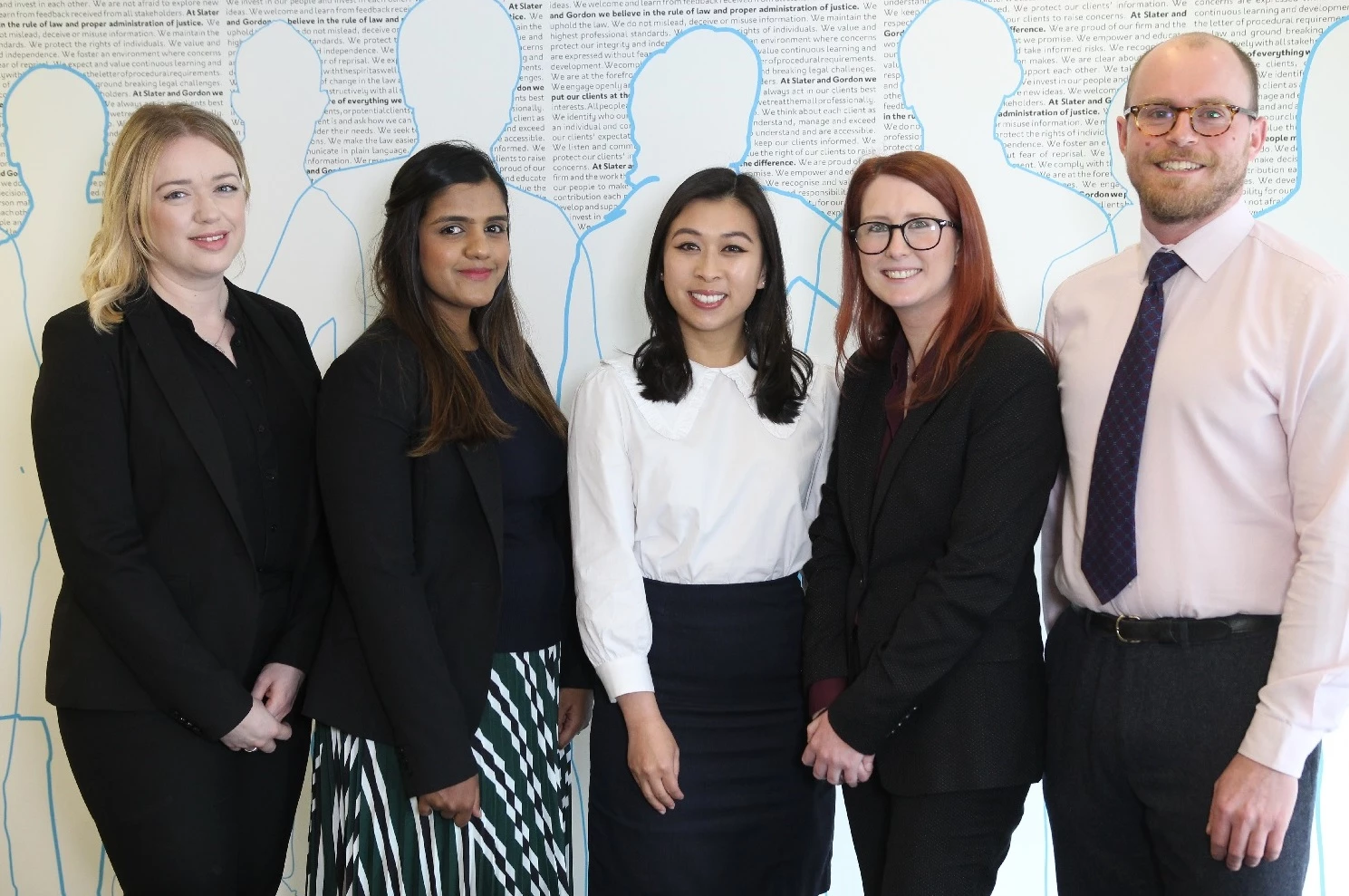 Roll of Honour: Some of the newly-qualified solicitors at Slater and Gordon