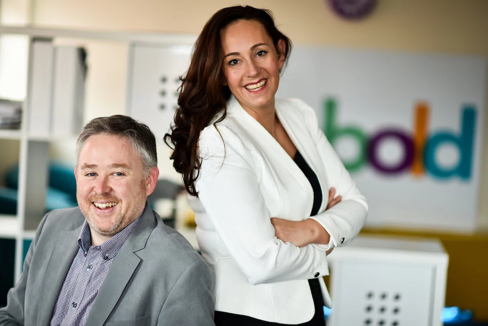 Founders of Be Bold, Mark Waugh and Amy Bould