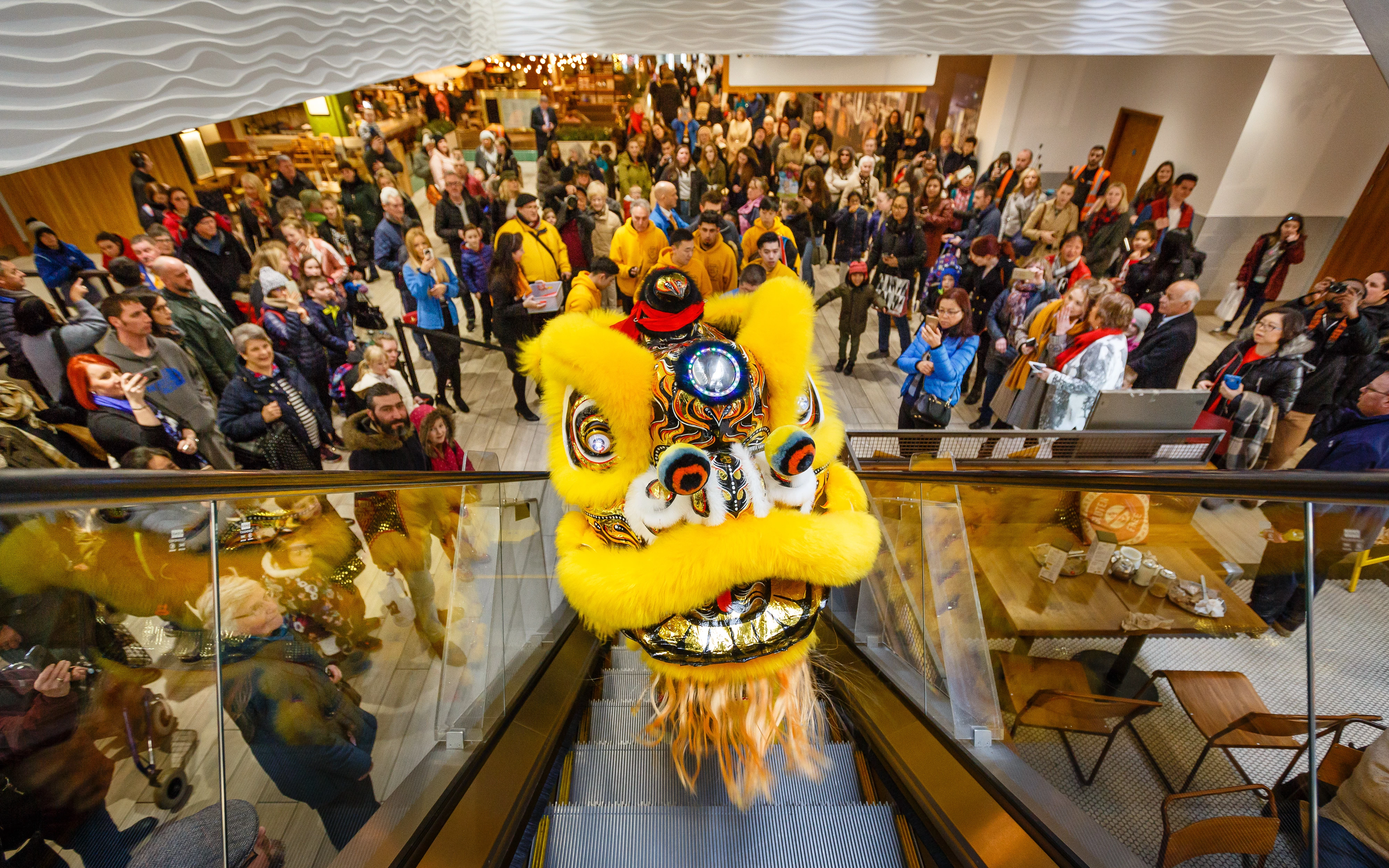 The Chinese Lion dances at intu Eldon Square