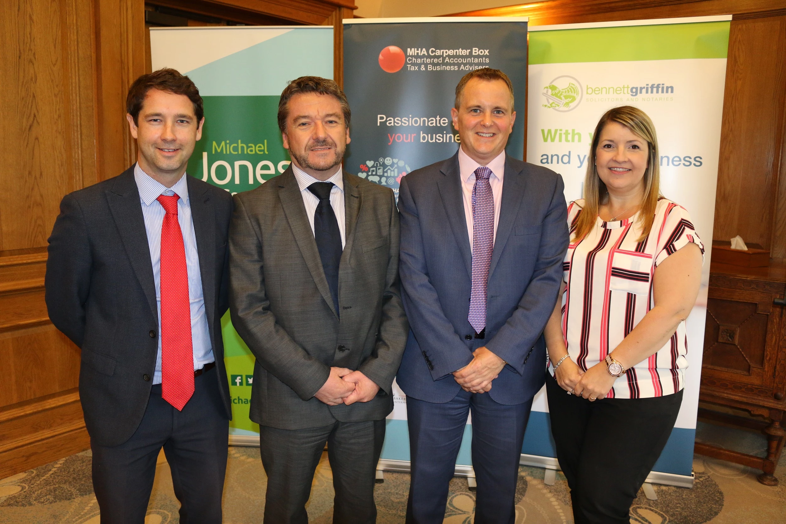 (L-R) Steve Berrett (Michael Jones), Robert Dowling (MHA Carpenter Box), Dr Chris Lyons, and Kate Hallin (Bennett Griffin).