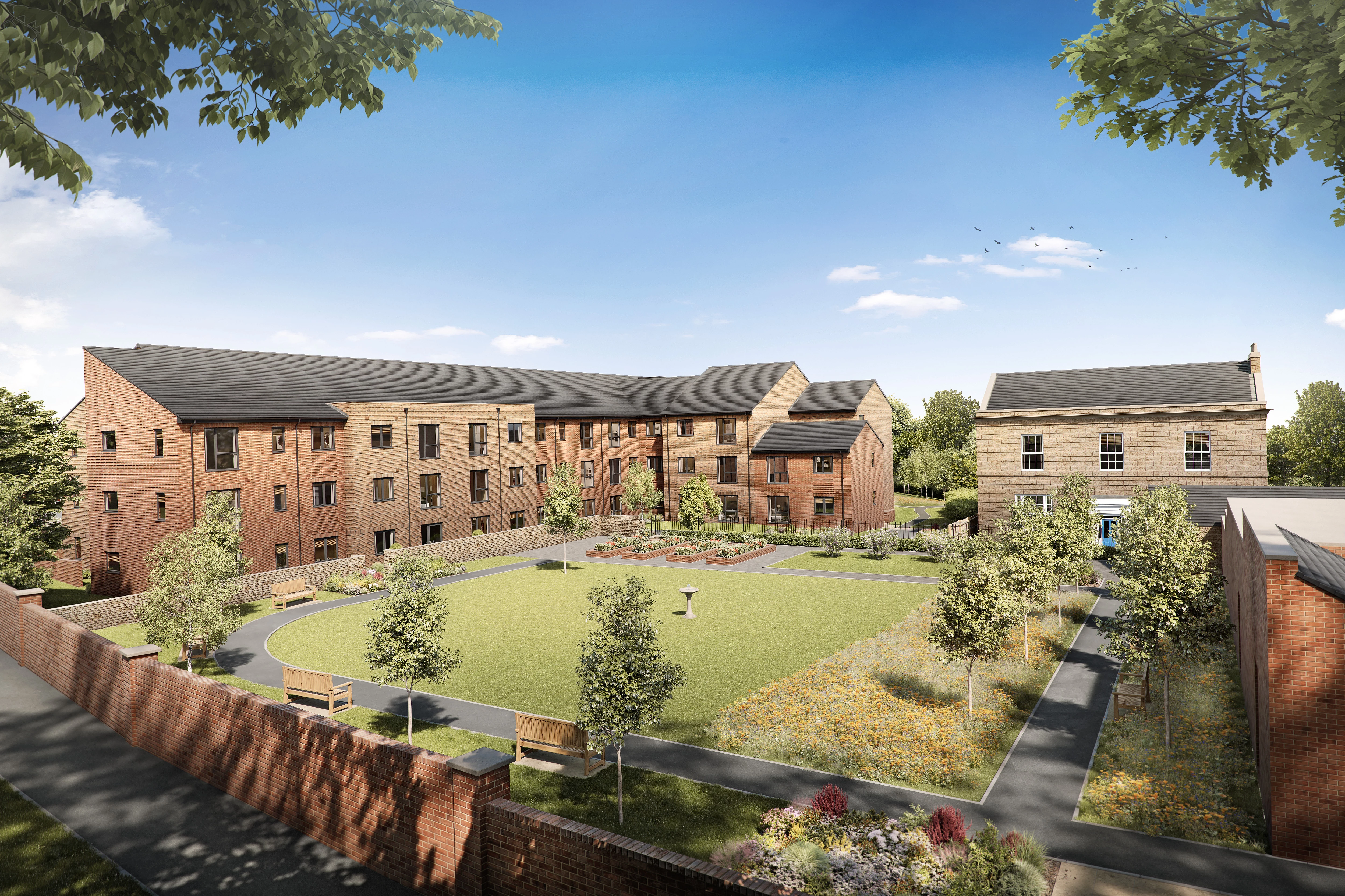 CGI impression of the new apartment complex for older people set to be built in the Penshaw area of Sunderland by Vistry Partnerships North East.