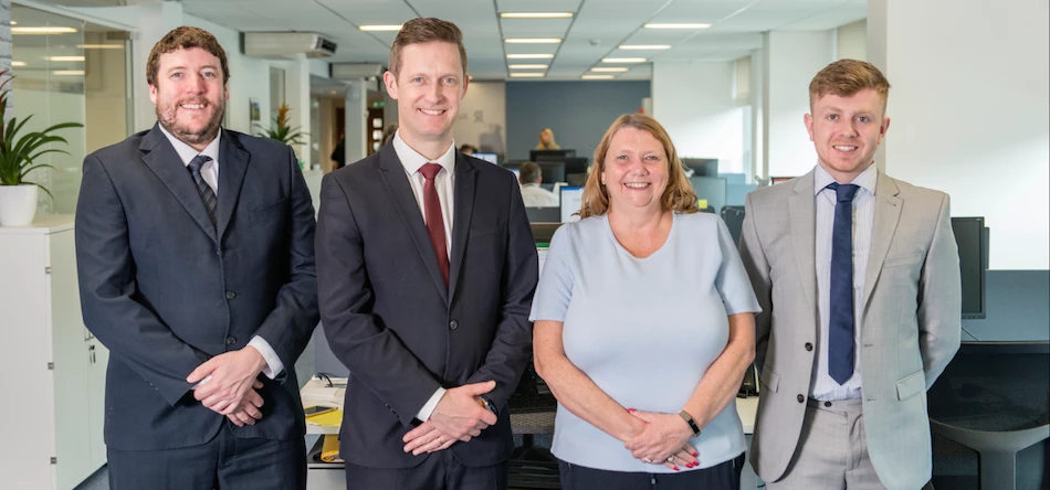 L-R: Paul Holmes, Lee Casey, Lynn Kemp and Callum Finnigan 