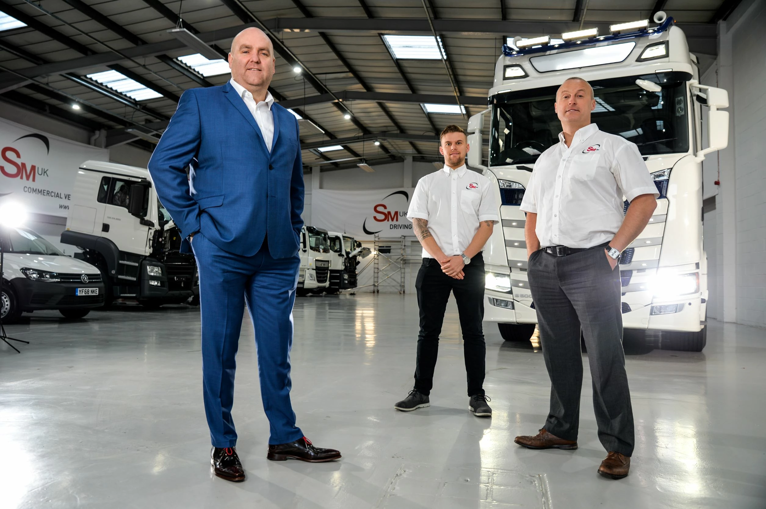 L-r: SM UK managing director Steve MacDonald , general manager Jason Chesman, operations manager Dave Wilman