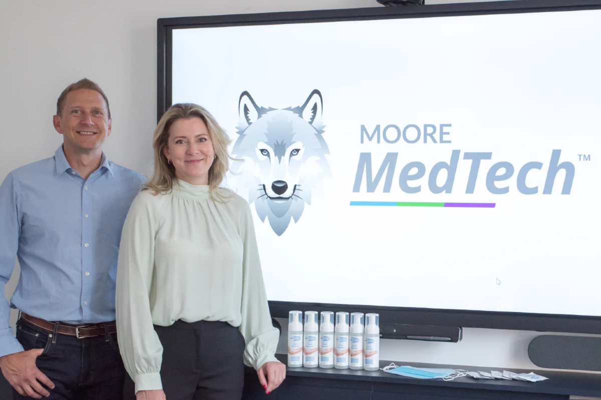 Founders of Moore MedTech, Samantha and Jamie Moore 