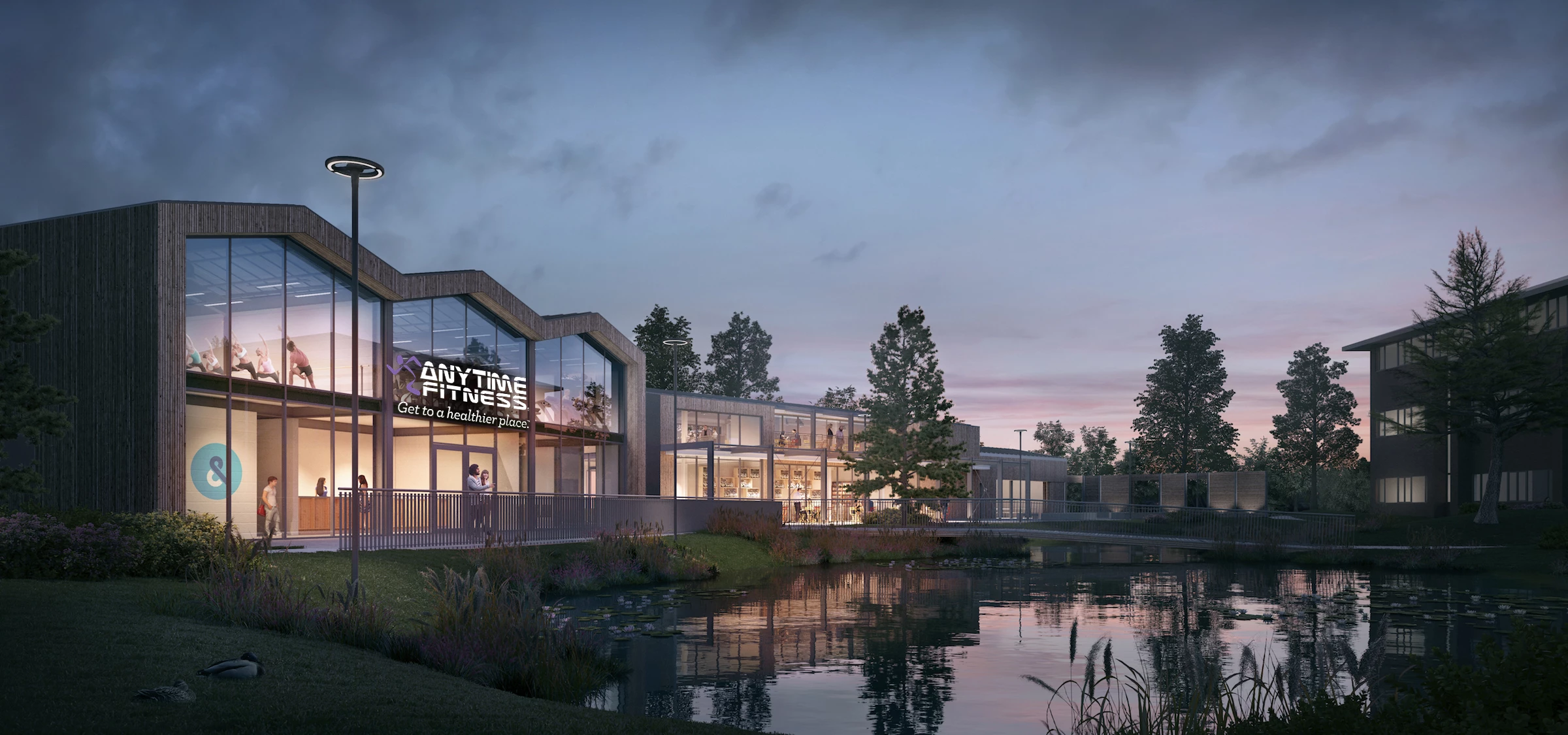 A CGI of the gym's exterior