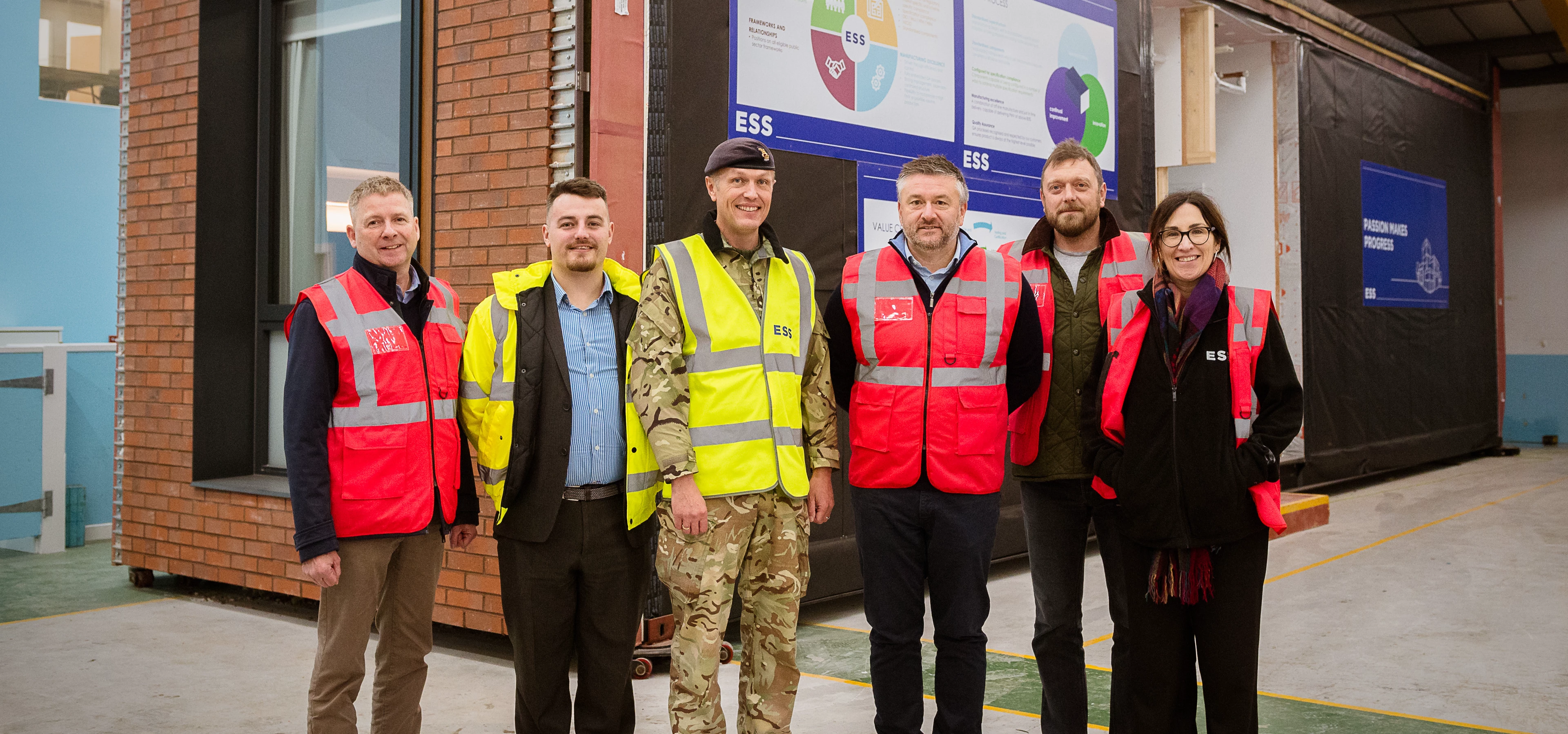 Darren Walker, SLA Sector Lead ESS  Lee Mellor, Project Manager DIO  Brig Pete Quaite,  Mark Allman, Design Management Lead, ESS  Simon Rawson, CEO, ESS  Sally-Ann Smith, Marketing Director, ESS