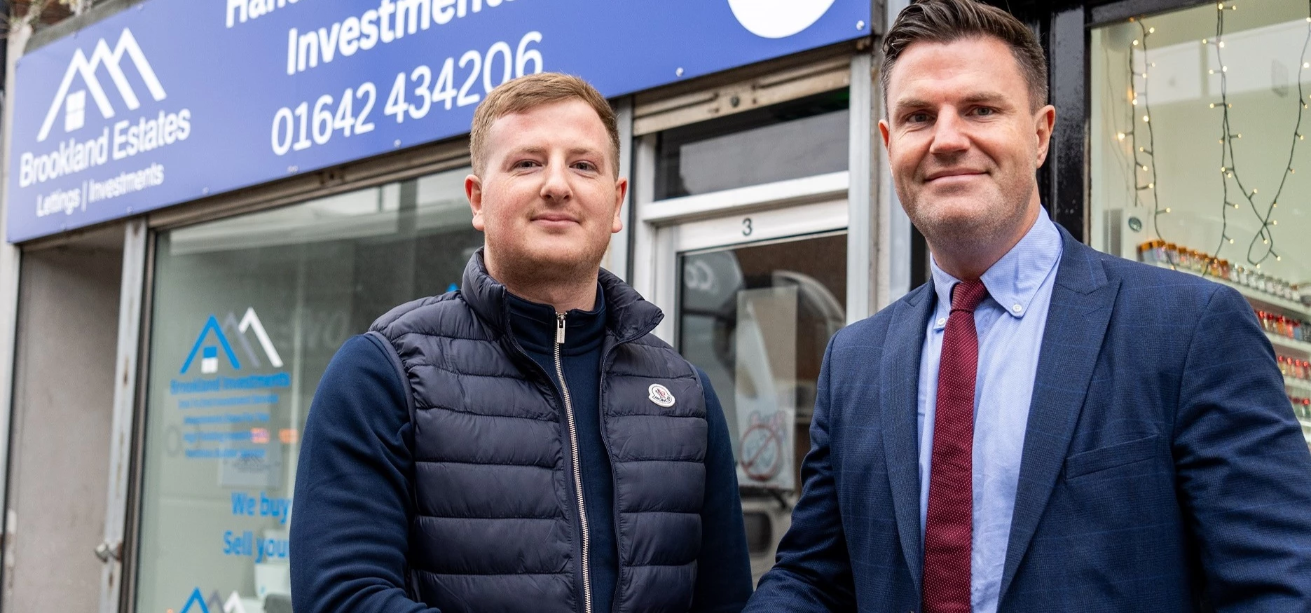 L-R Matthew Alder and Ben Quaintrell outside Brookland Estates Lettings, which has become My Property Box’s tenth acquisition