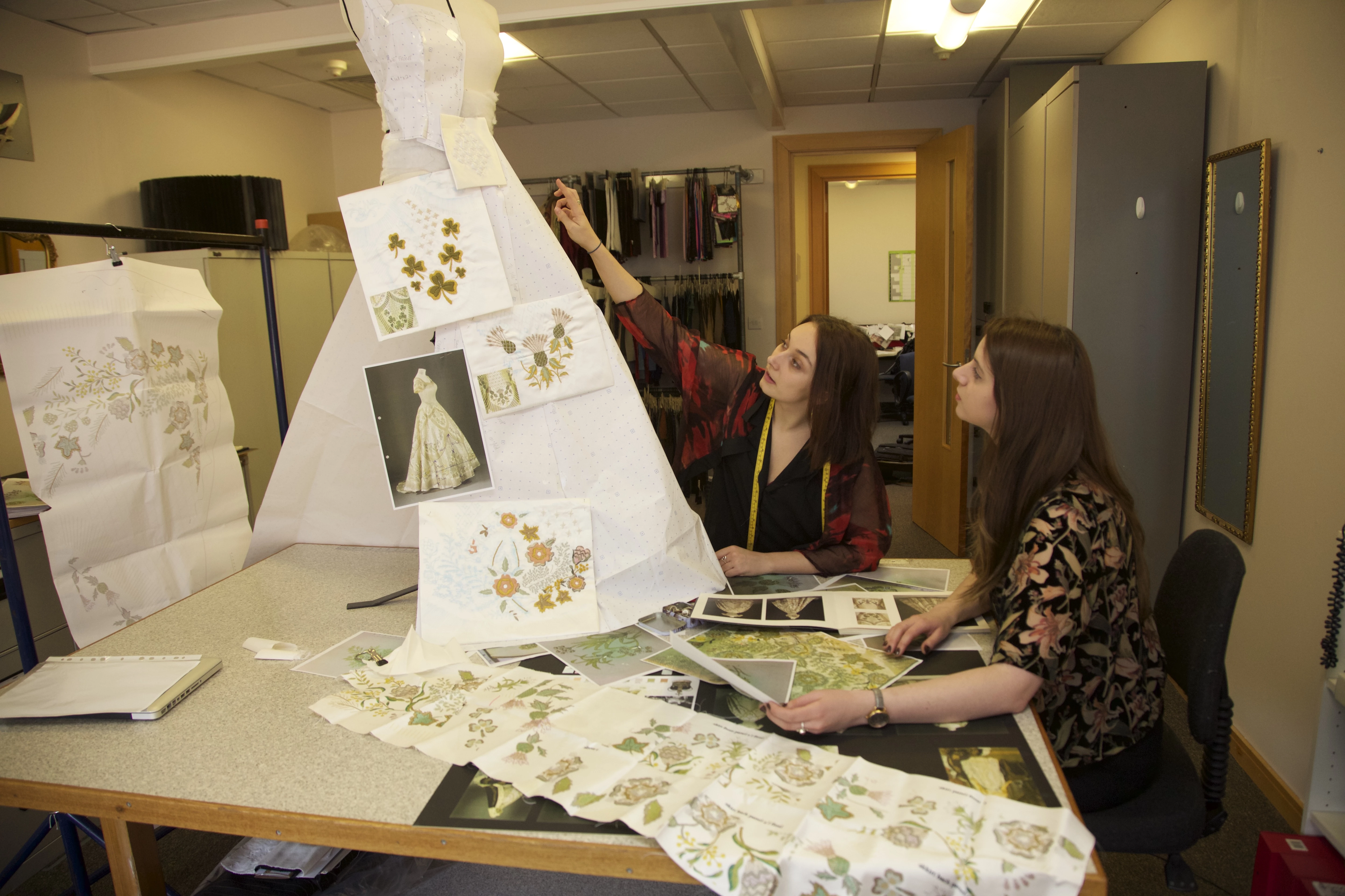 Development of coronation dress (Credit: Angels Costume House, London)