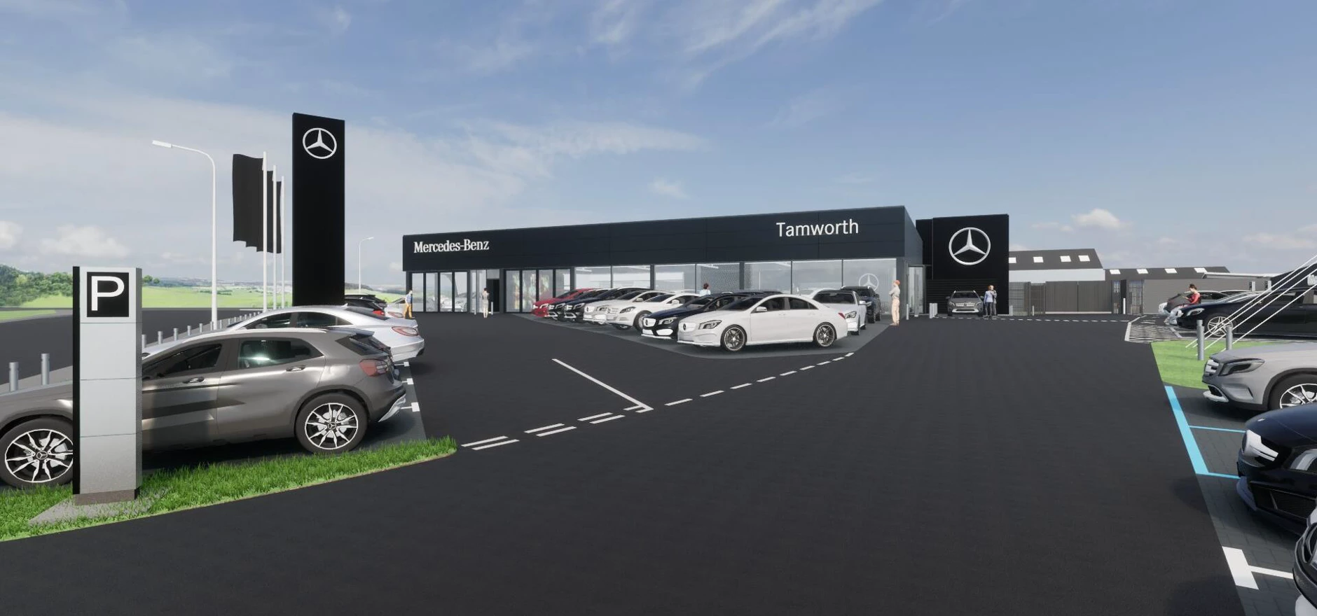 CGI of LSH Auto's Mercedes-Benz of Tamworth