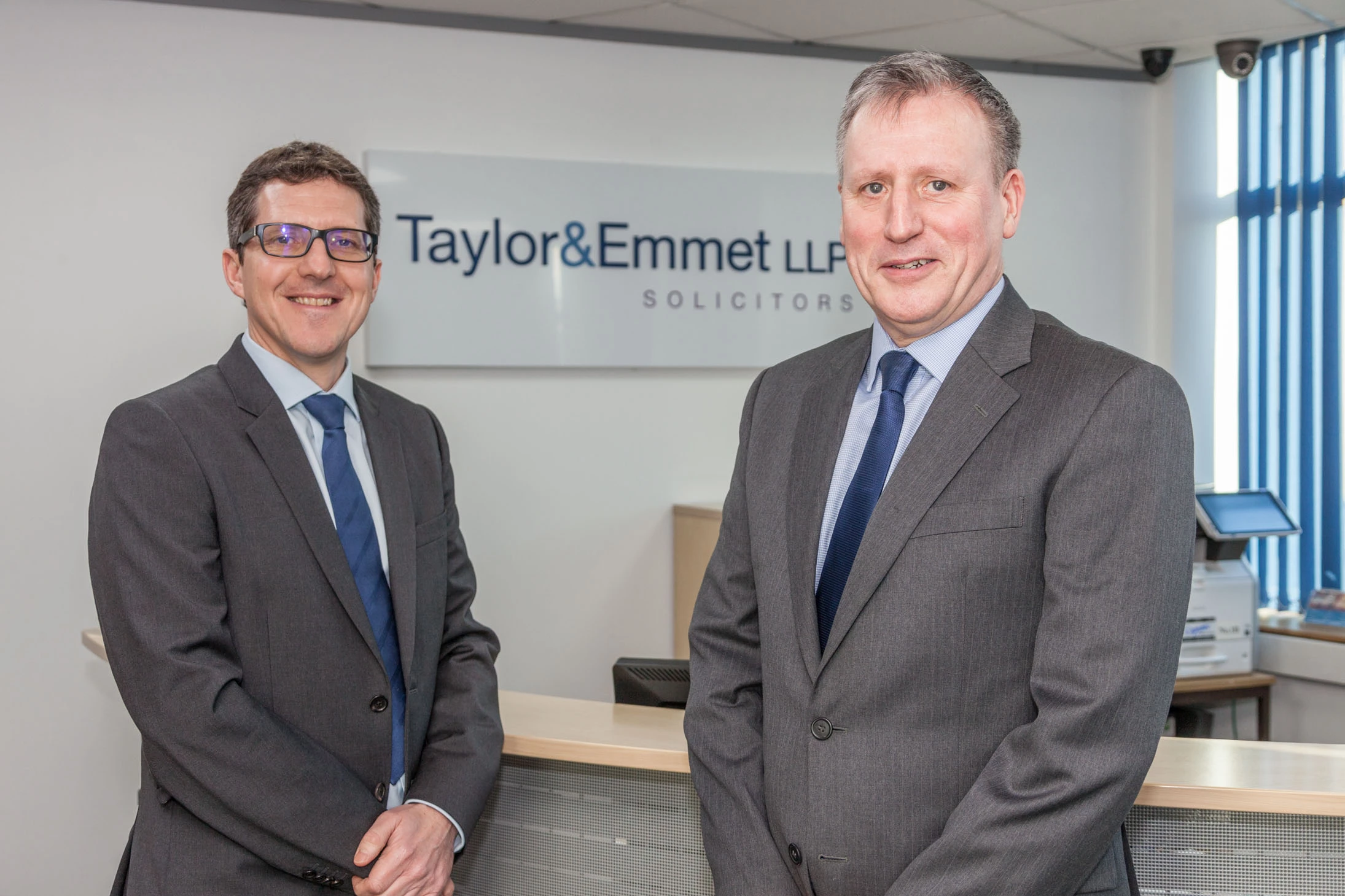 (Left to right): Taylor&Emmet partner, Neil Riley, welcomes new chief executive, Steve Hinshelwood, to the firm. 