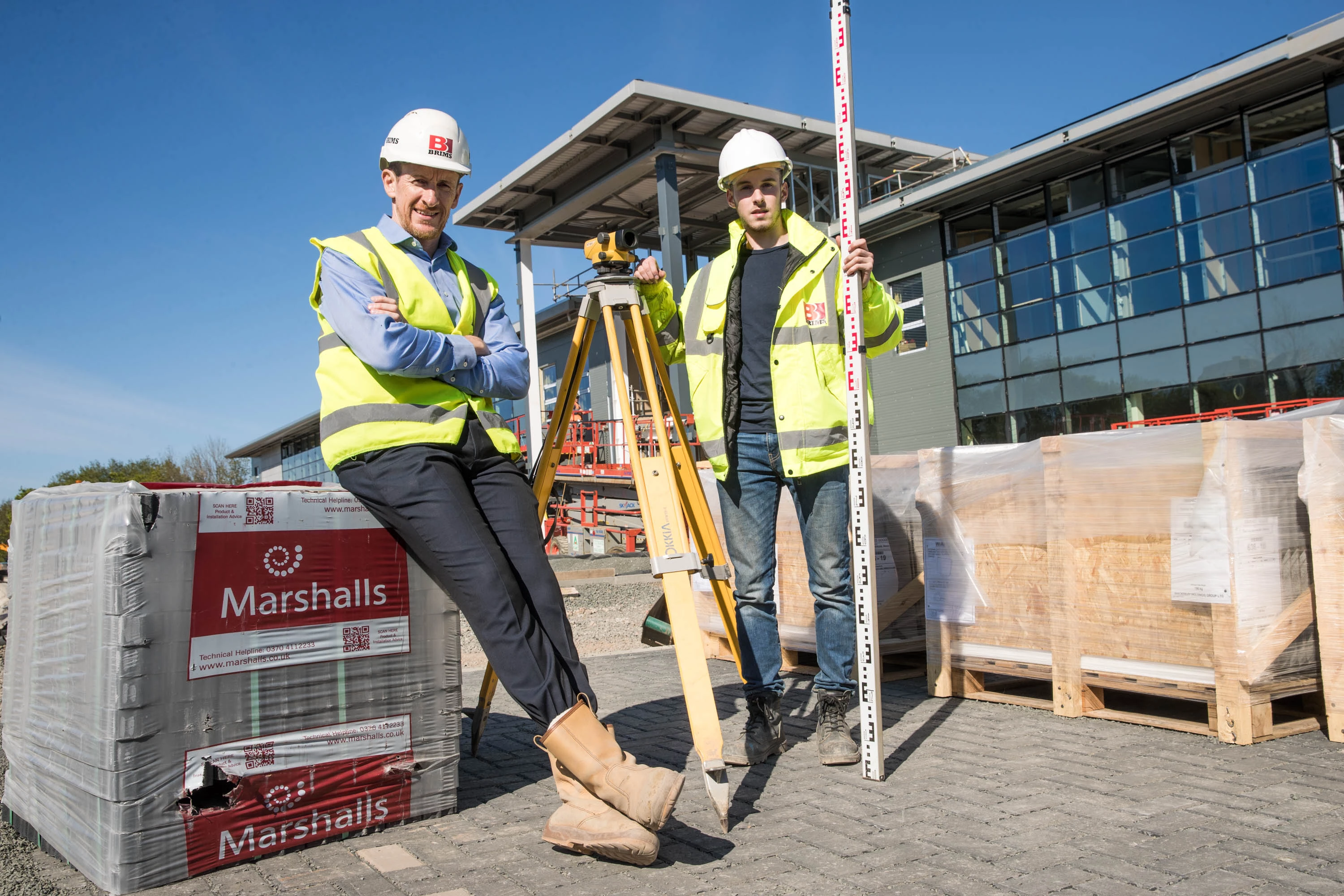 Richard Wood (left) with Matthew Hardman of Brims Construction 