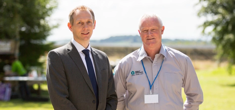 Joe Riley (left) with Tony Millar