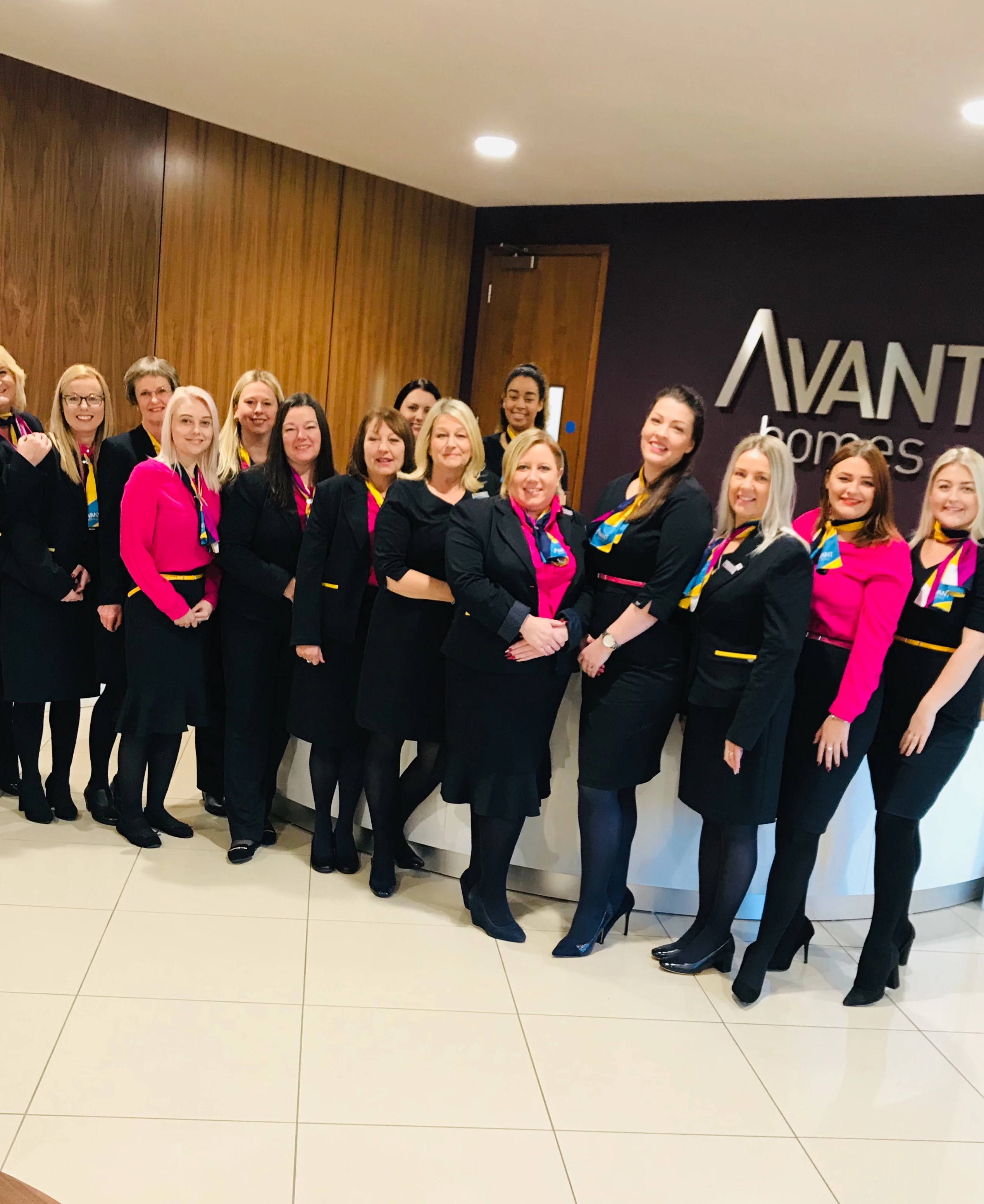 Avant Homes' team wearing the new uniforms