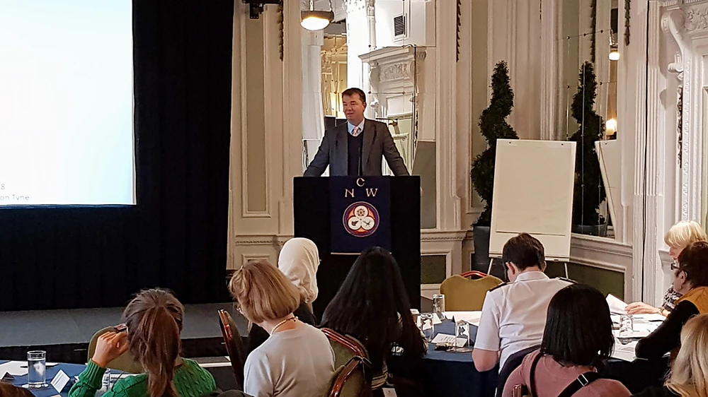 Guy Oppermann, MP for Hexham, addressing the conference