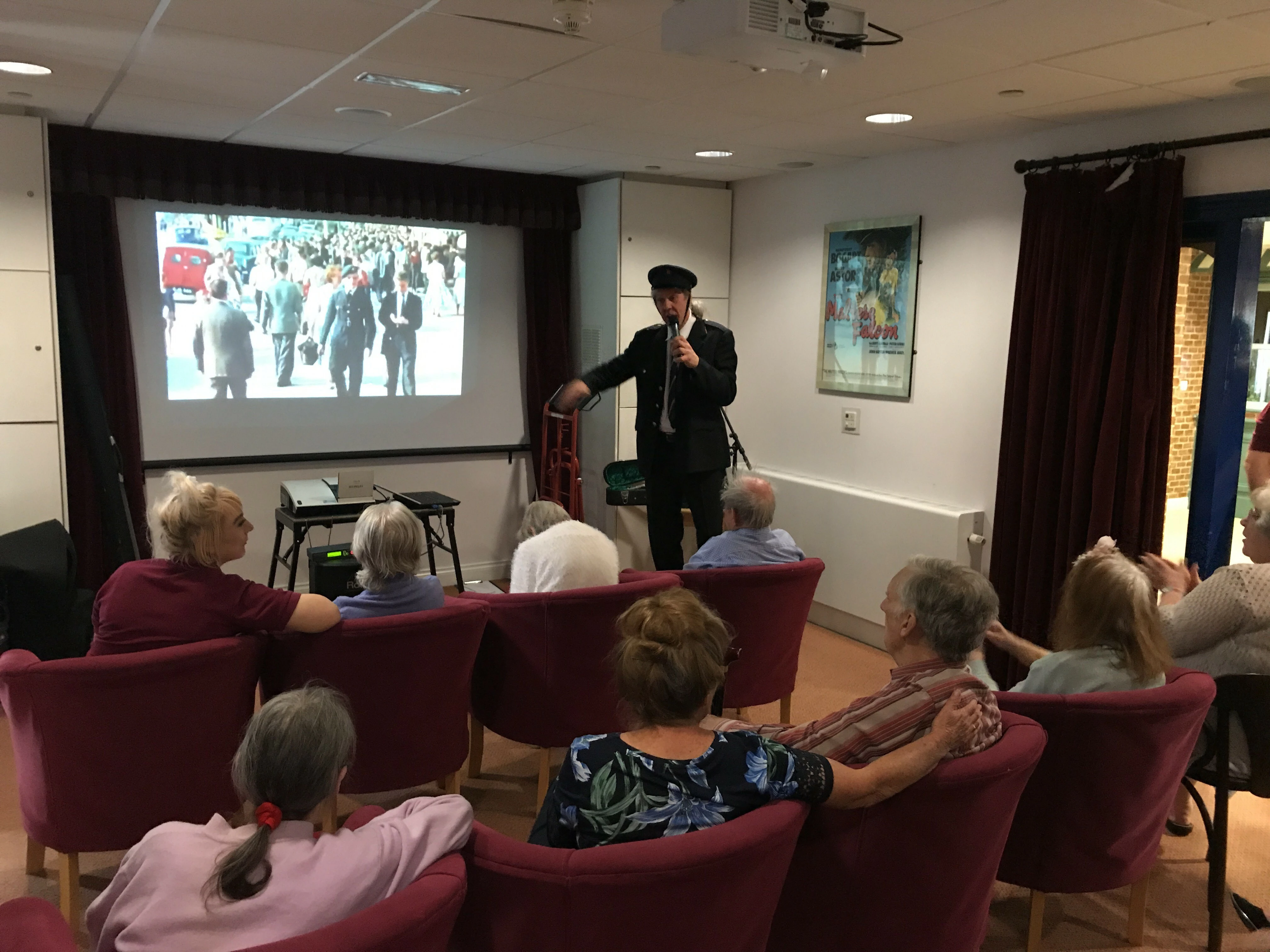 Residents with their tour guide