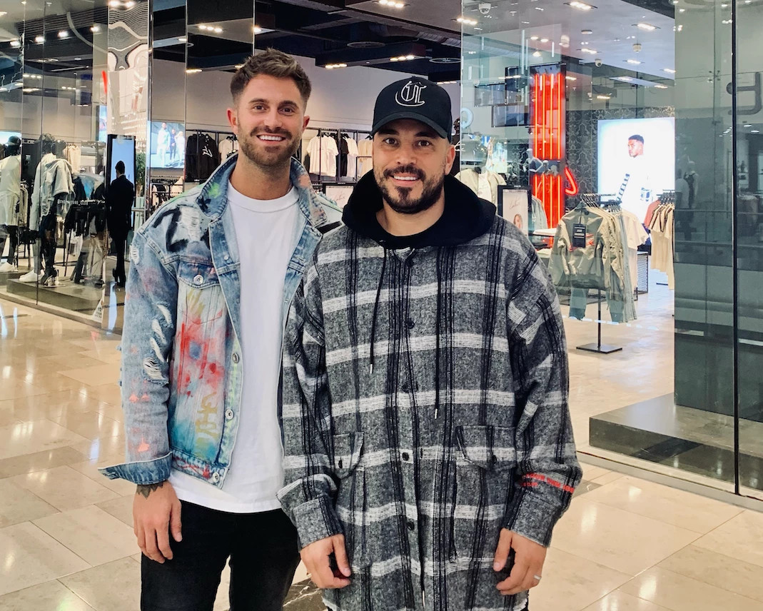 Ross, left and Scott, outside their new London store at Westfield Stratford City shopping centre