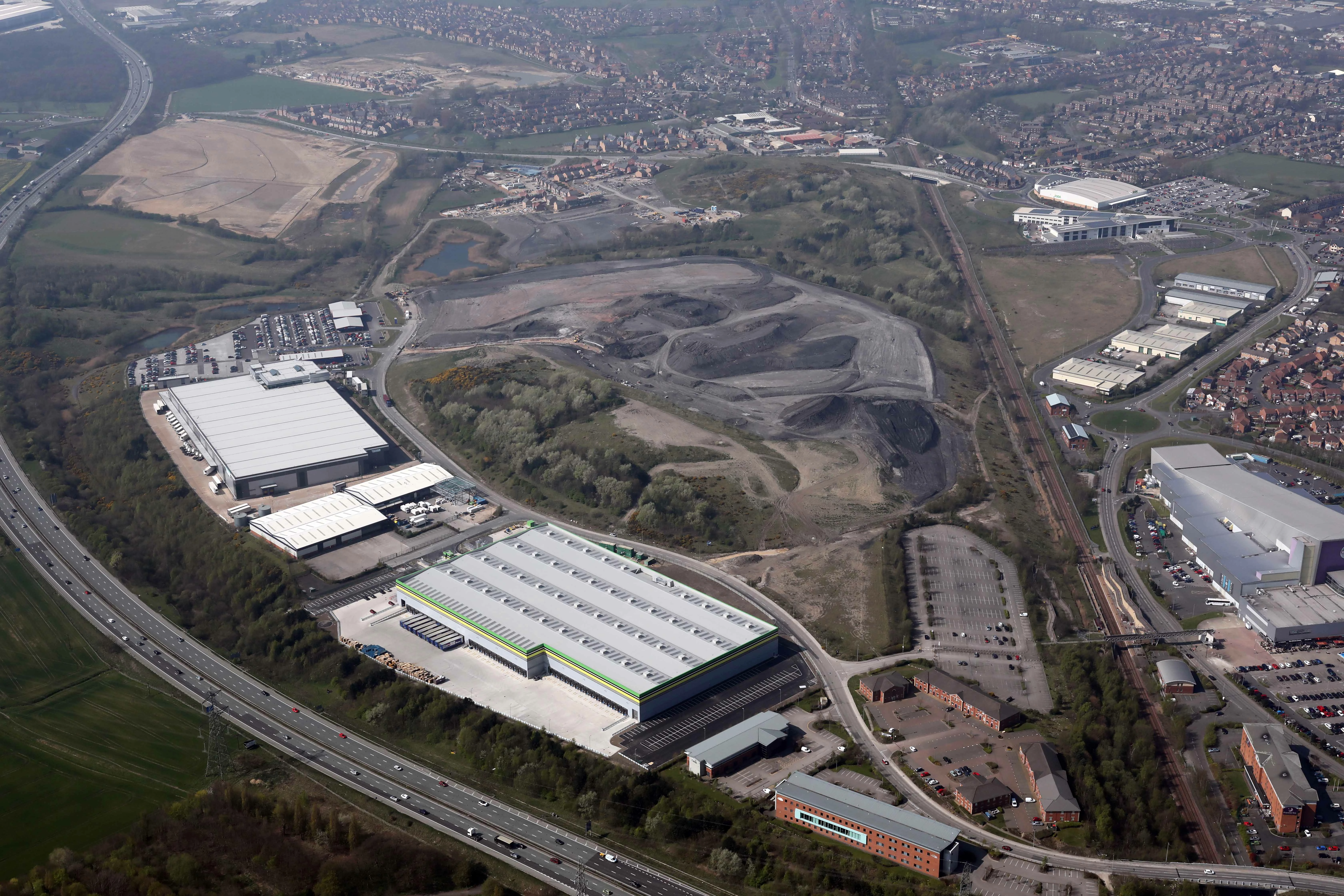 An aerial view of the proposed development