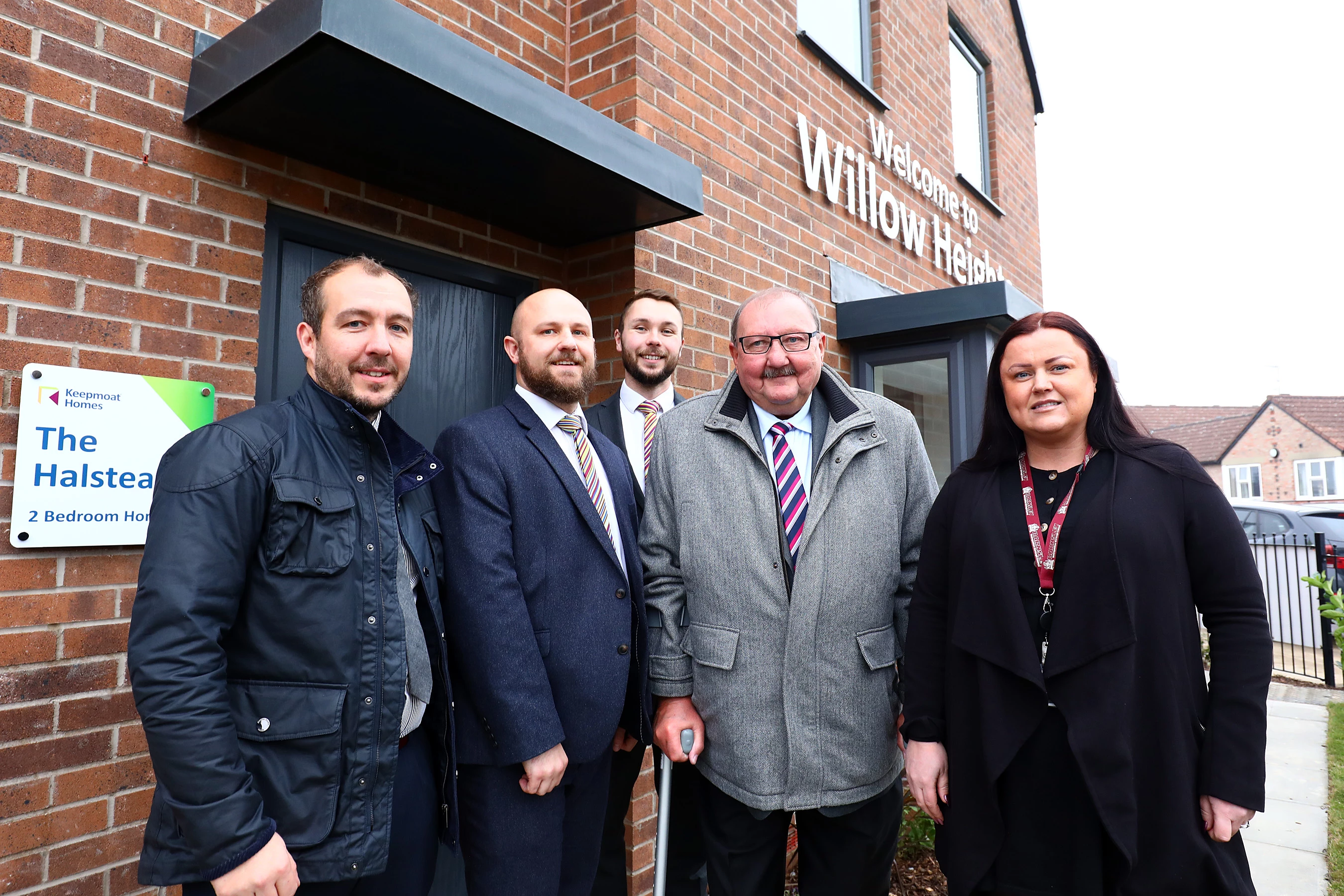 L-R Paul Allison, Barnsley; Mark Leaf, Keepmoat Homes; Ben Hindley, Keepmoat Homes; Cllr Gardiner; Linsey Norton, Barnsley Council. 