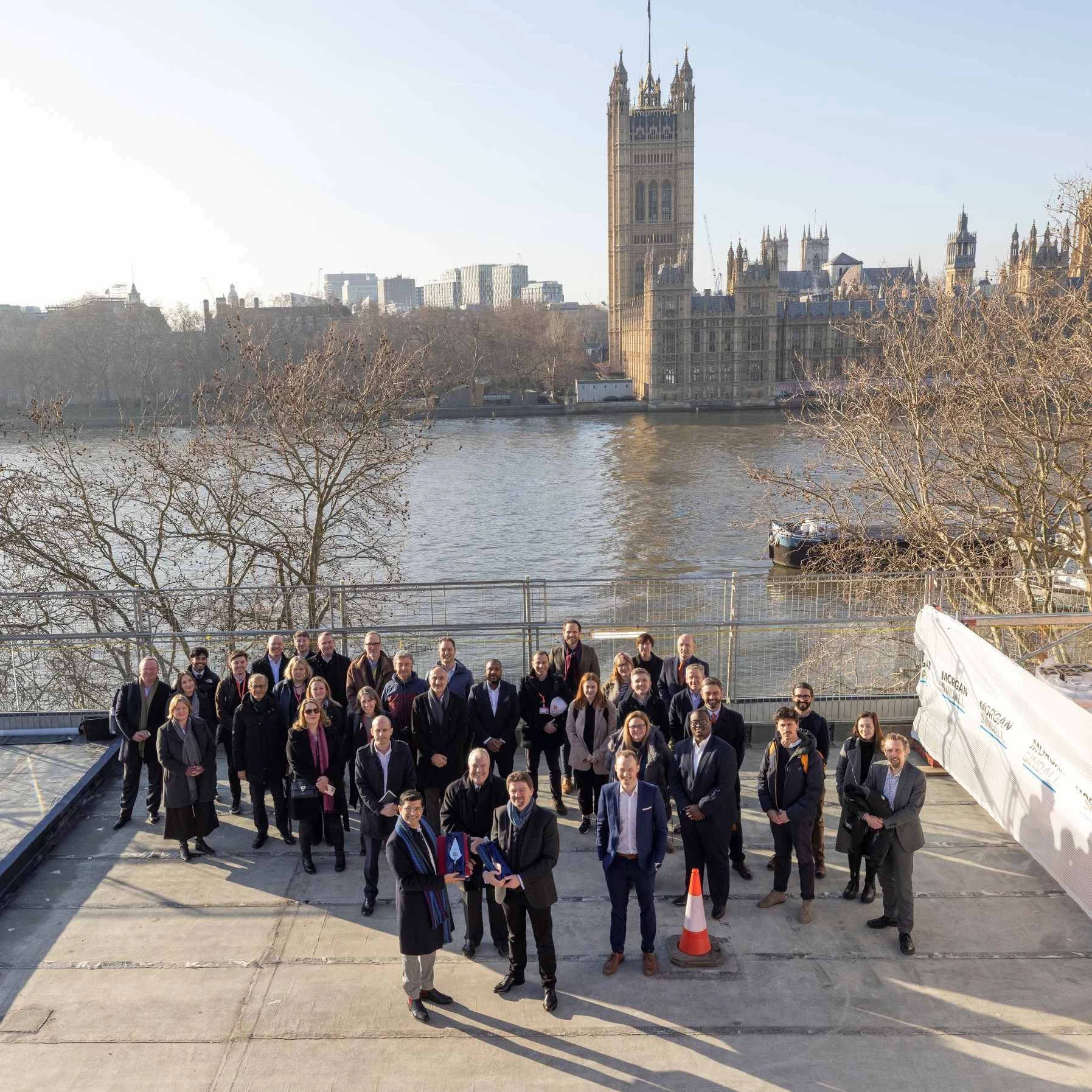 Construction milestone celebrated at London South Bank's new biomedical engineering hub