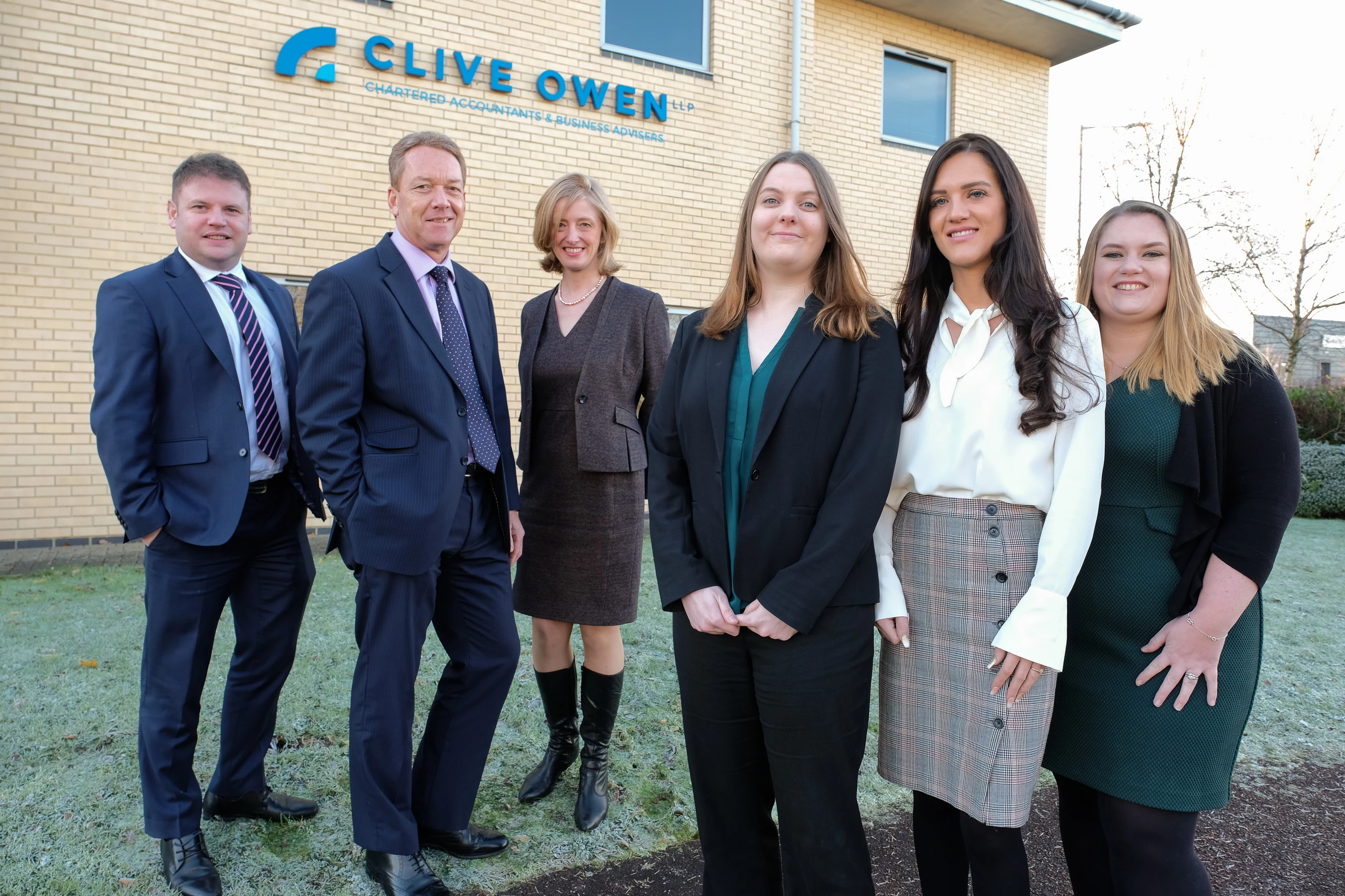 L-R: Clive Owen's Simon Hook, Gary Ellis, Nicola Bellerby, Hayley Thompson, Kelly Homer and Amy Falcus