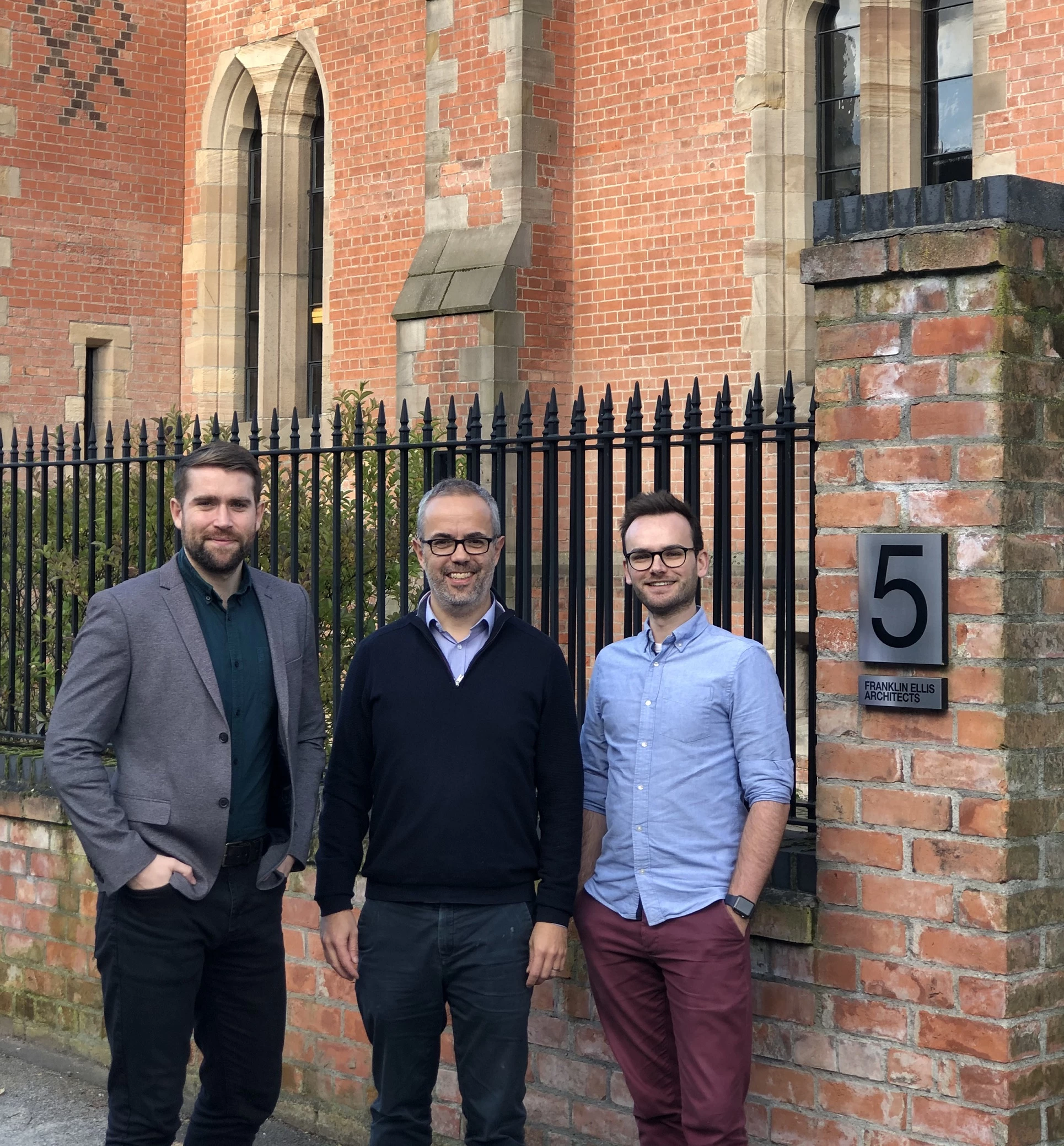 L-R James Damon, Matthew Branton and Josh Dobson from Franklin Ellis Architects