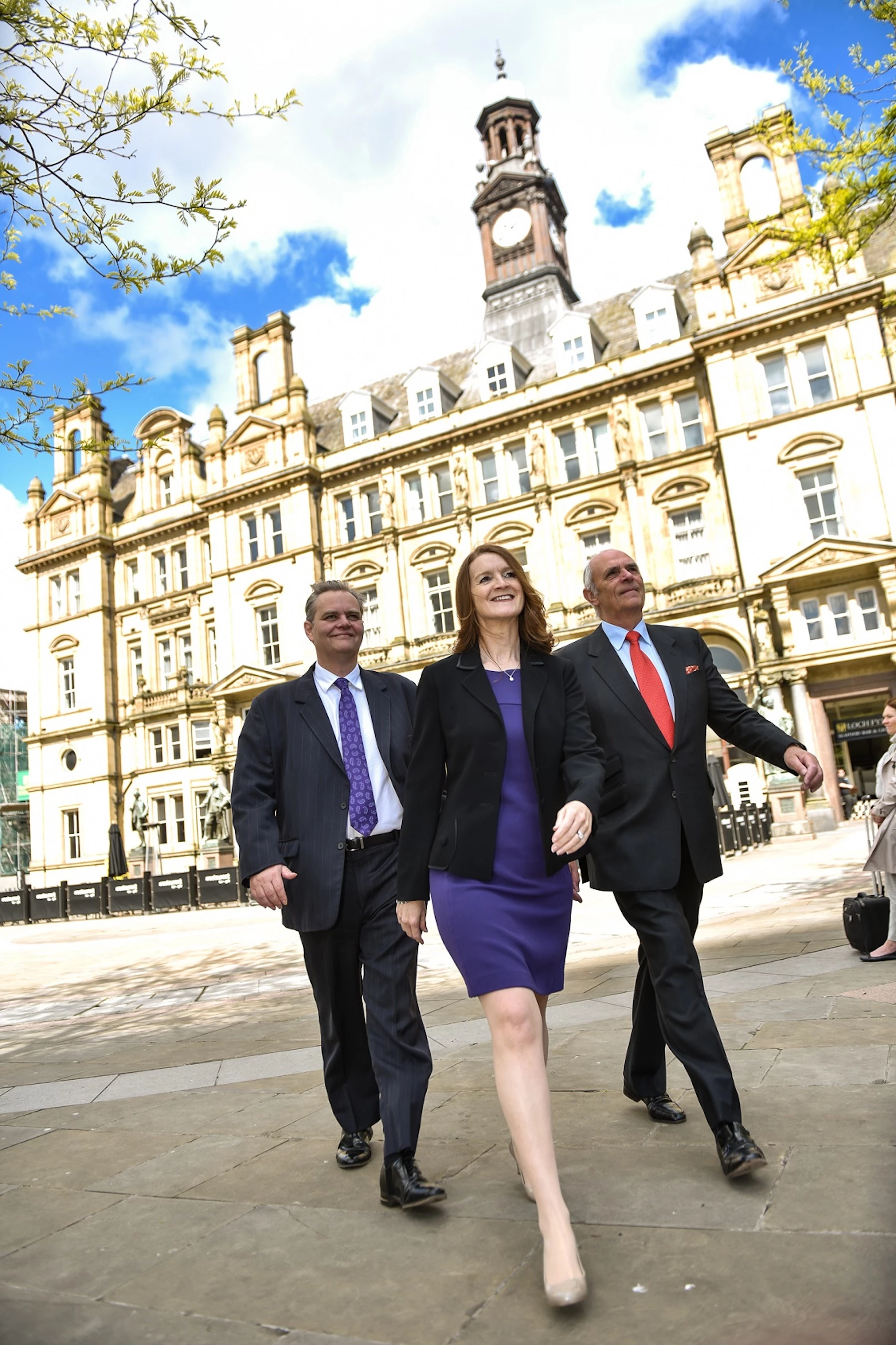 Julie Jones with Patrick Toes (left) and David Cowell of Myddleton Croft.